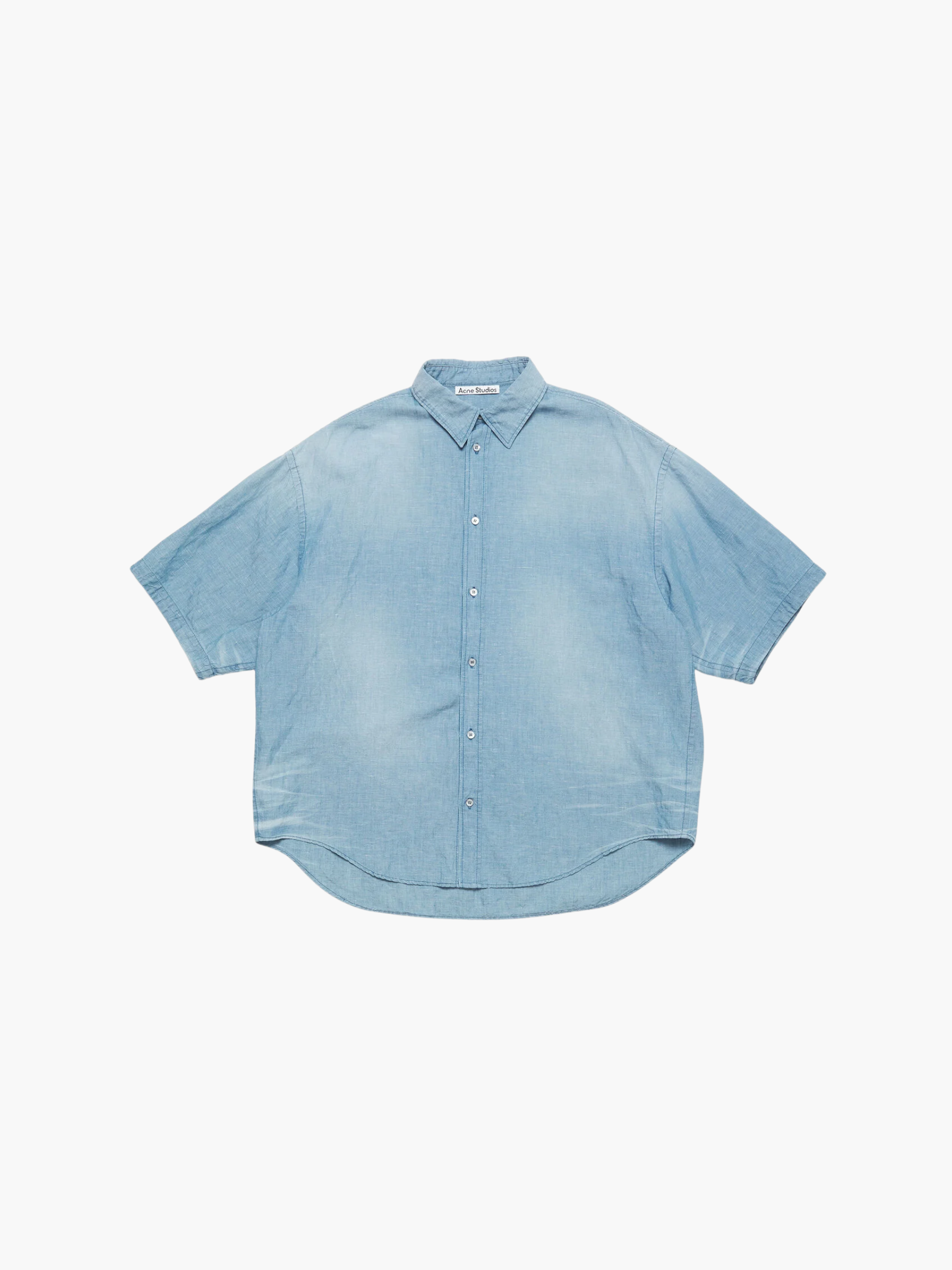 Acne Studios Shirt Logo Stamp Mid Blue