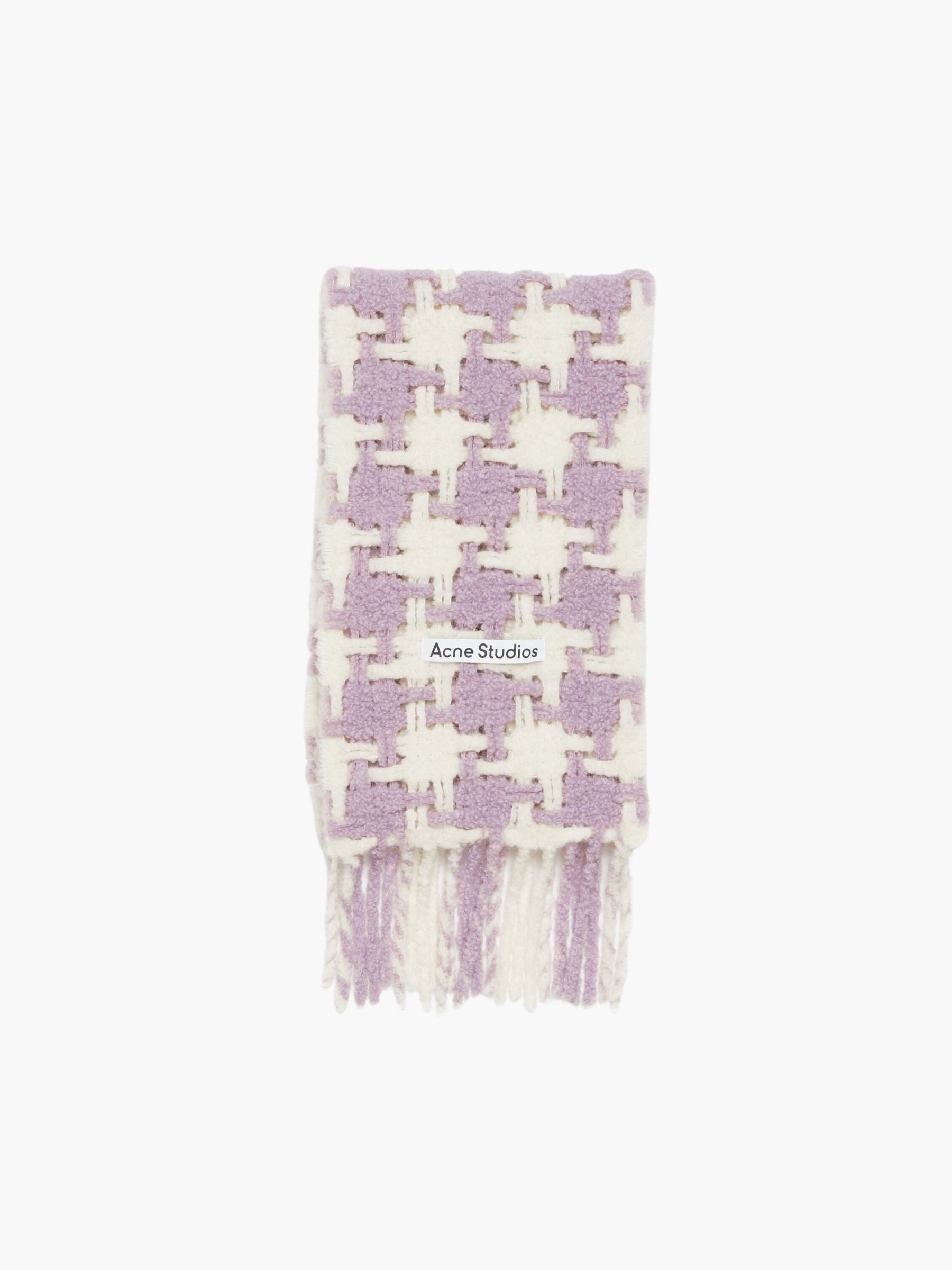 Acne Studios Scarf Houndstooth Lilac/White