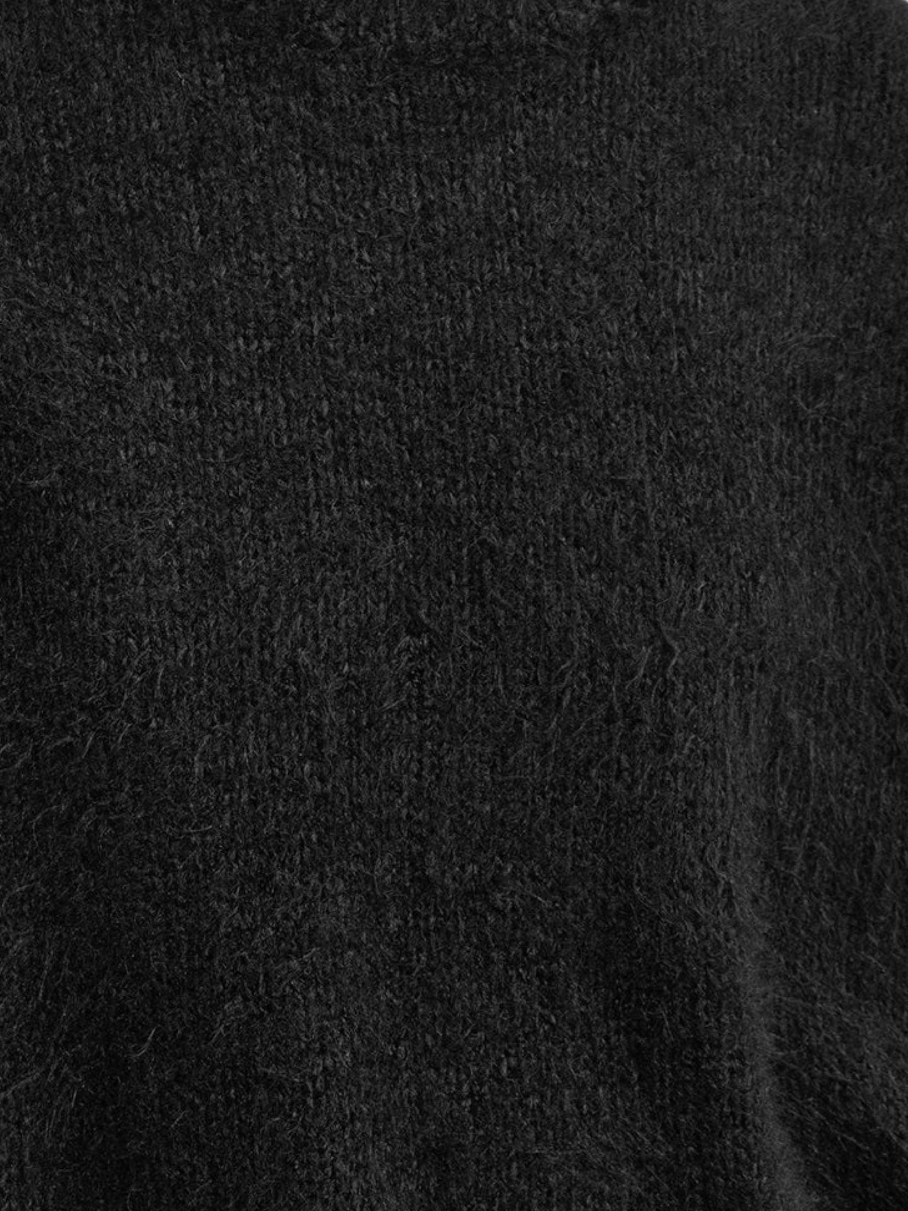 Toteme Boxy Silk Knit Pullover Black