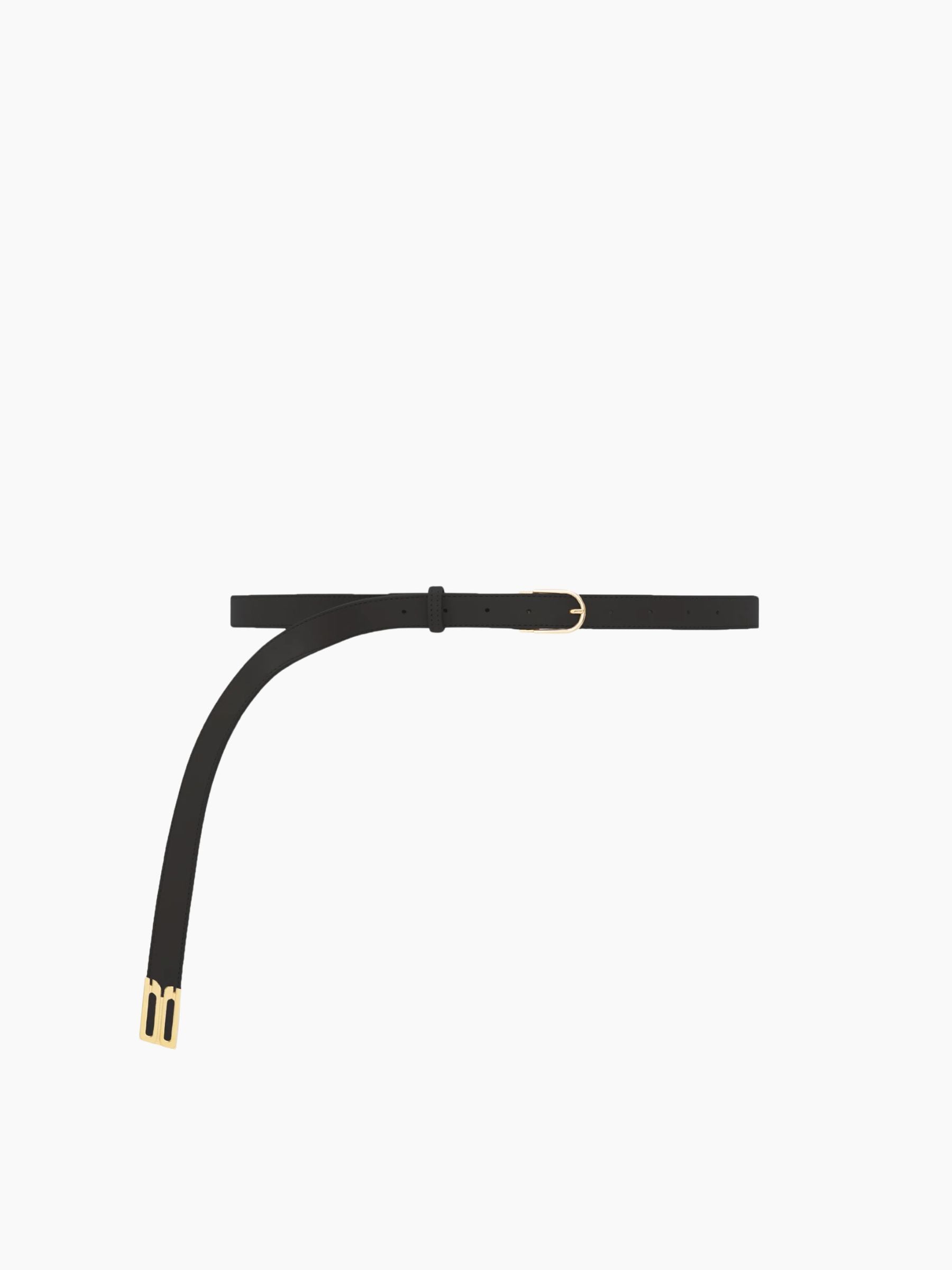 Victoria Beckham Earring Buckle Belt Gold Black
