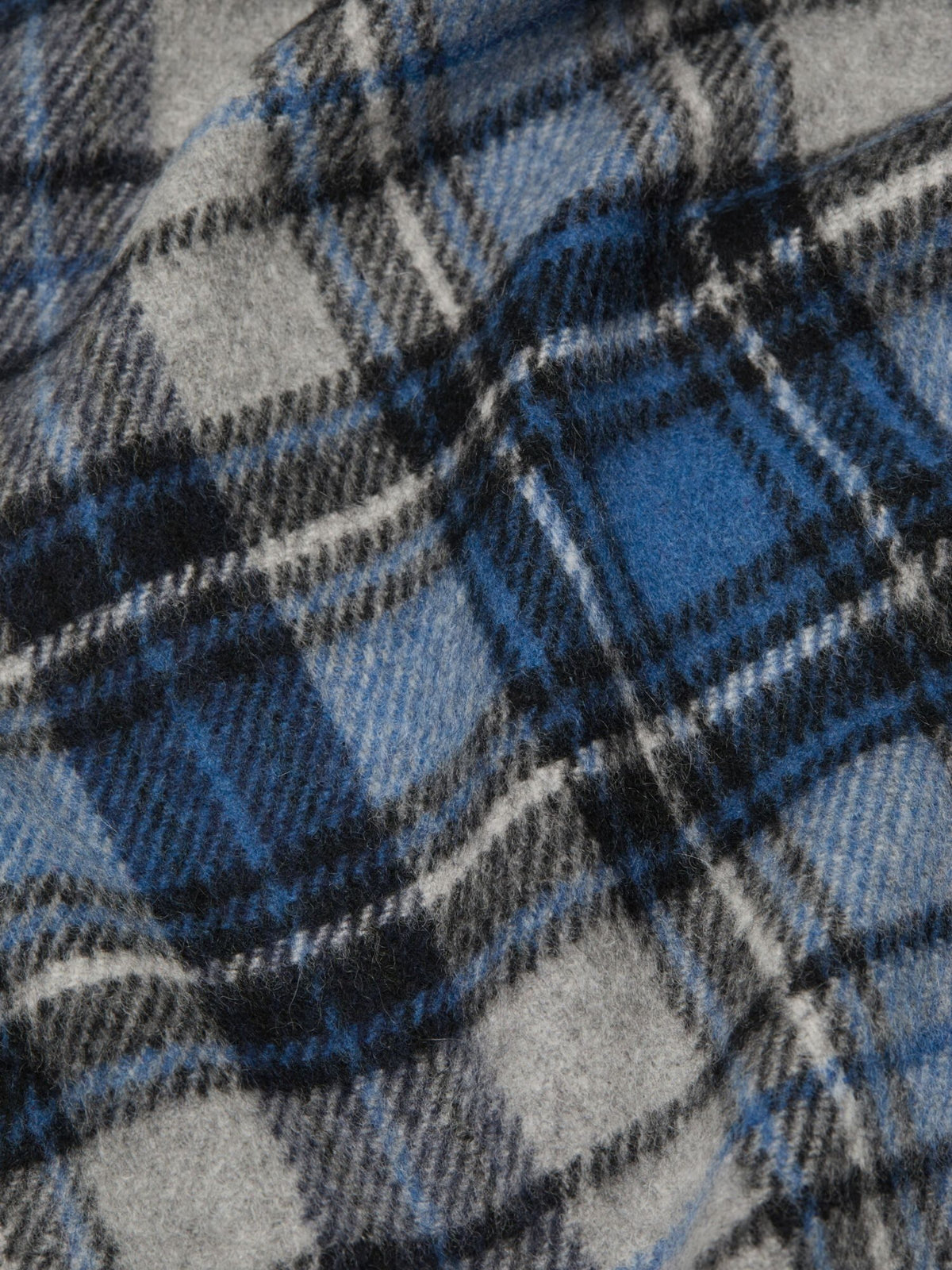Acne Studios UX-SCAR000013 Tartan Scarf Blue Grey
