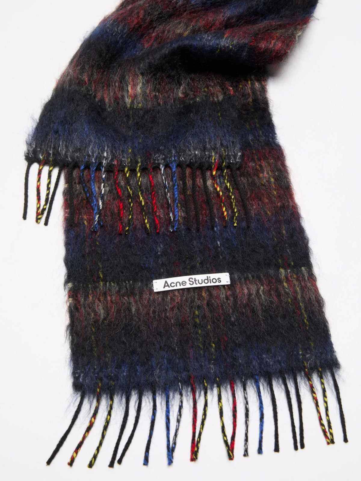Acne Studios UX-SCAR000014 Tartan Scarf Black Red