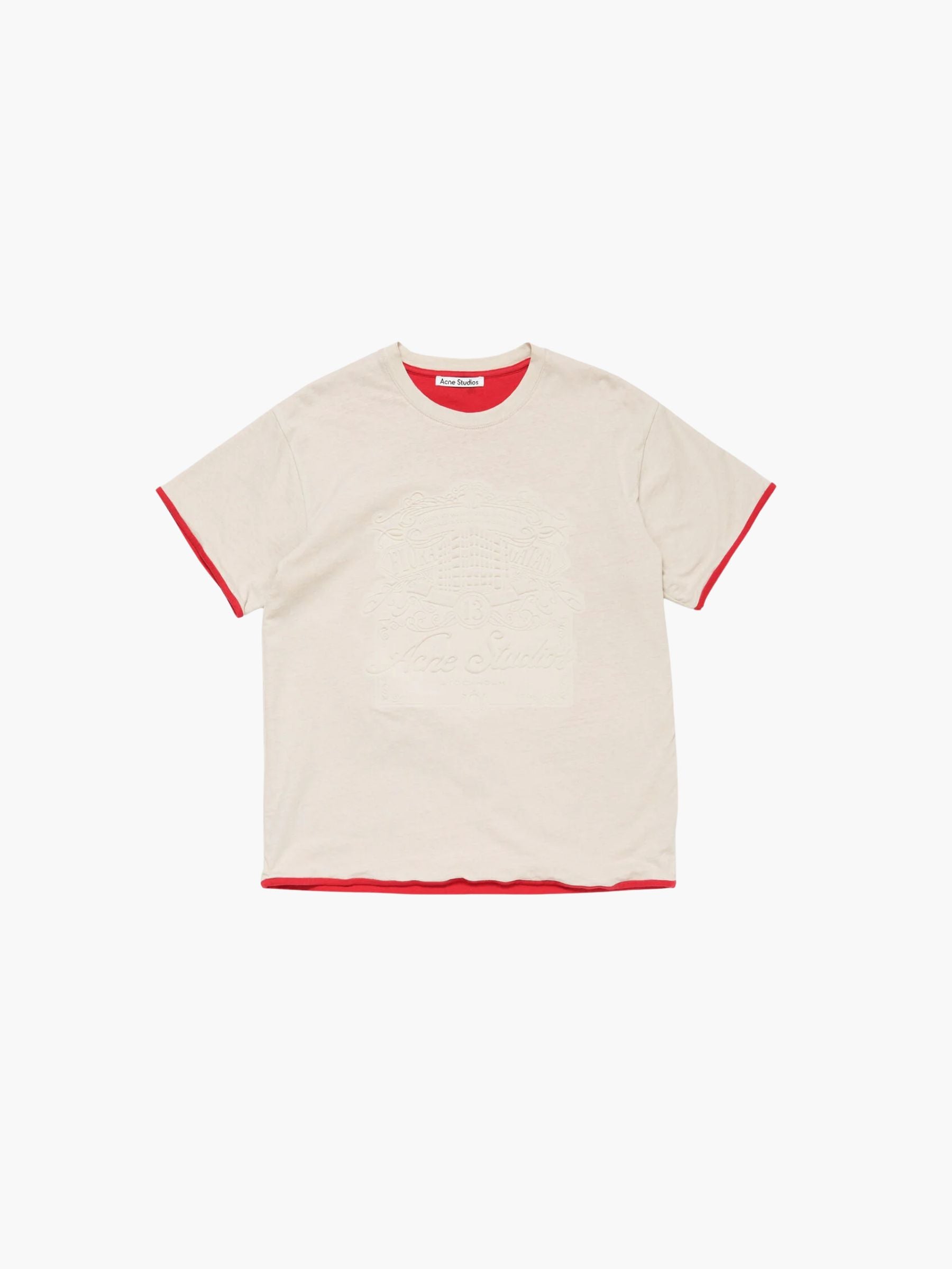 Acne Studios Double Layer Tee White Red
