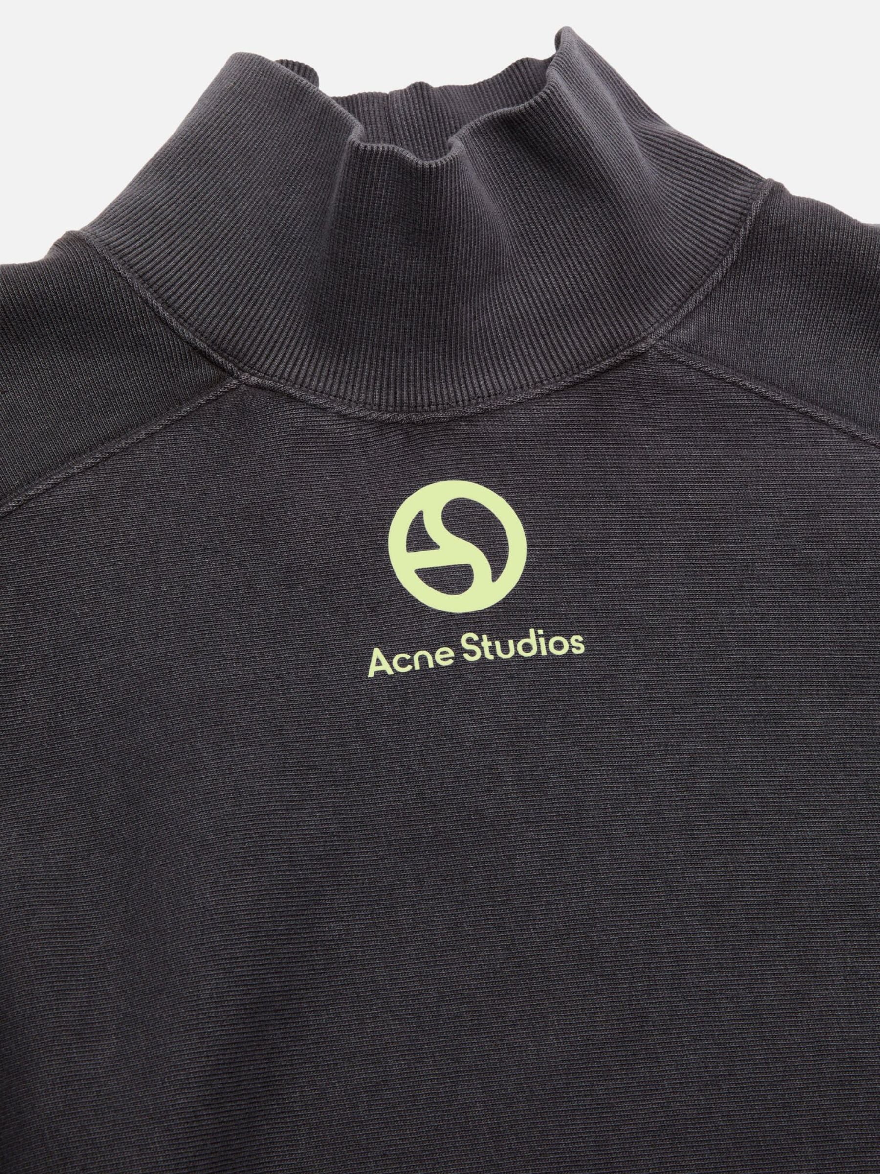 Acne Studios U Round Logo Sweatshirt Faded Black