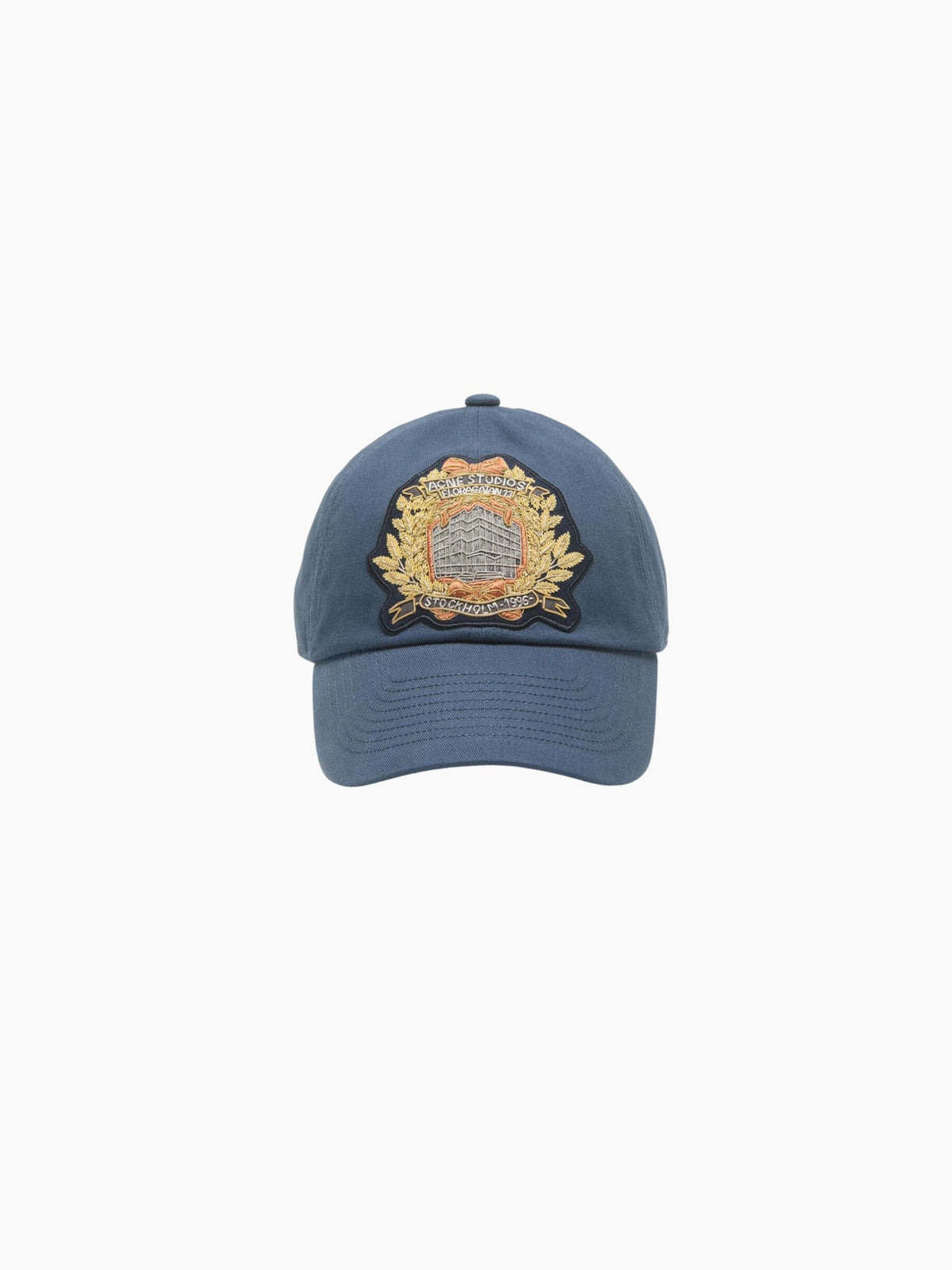 Acne Studios AC-UX-HATS000048 Embroidered Cap Navy Blue