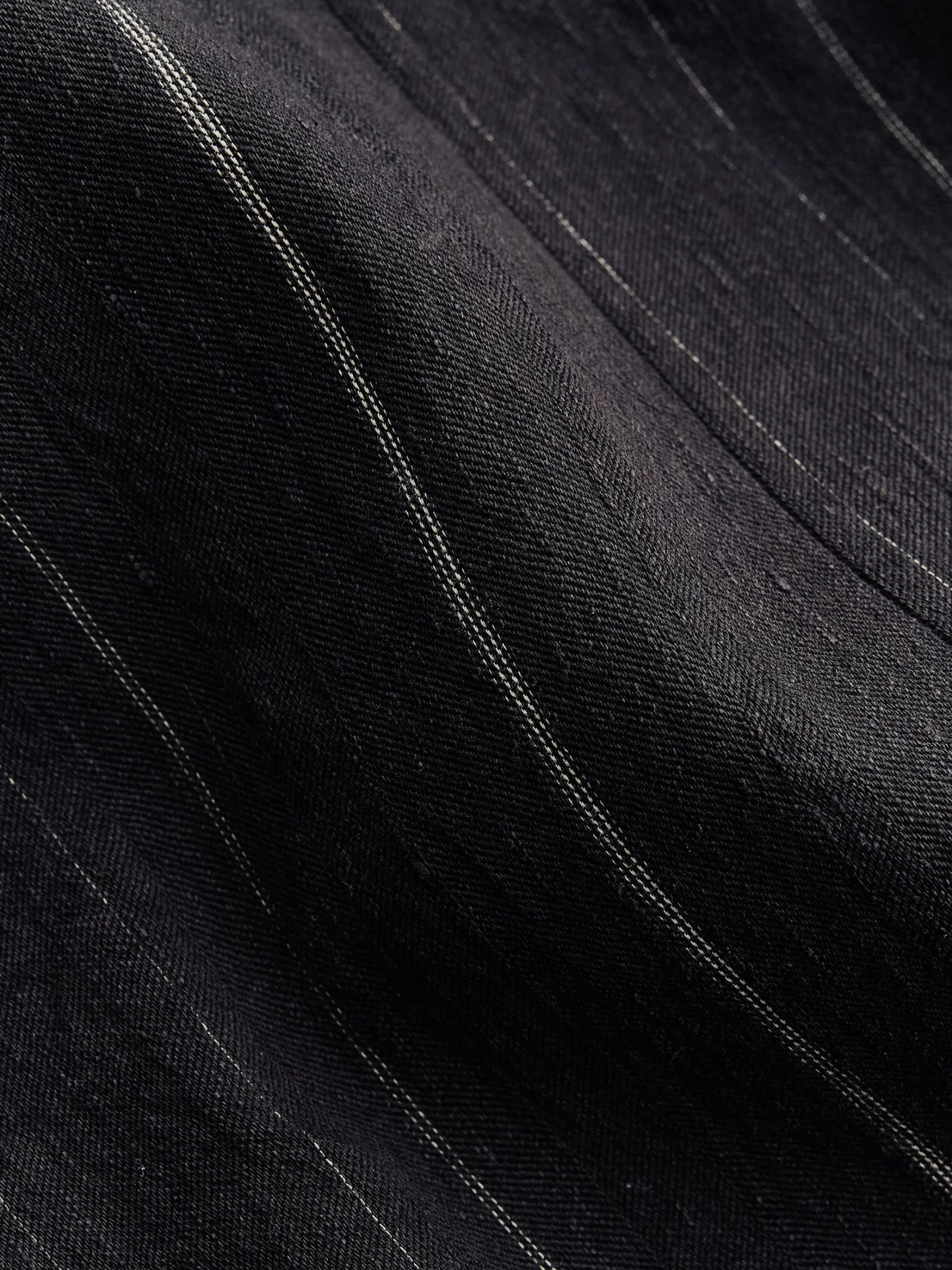 A Kind Of Guise Samurai Trousers Black Chalk Stripe