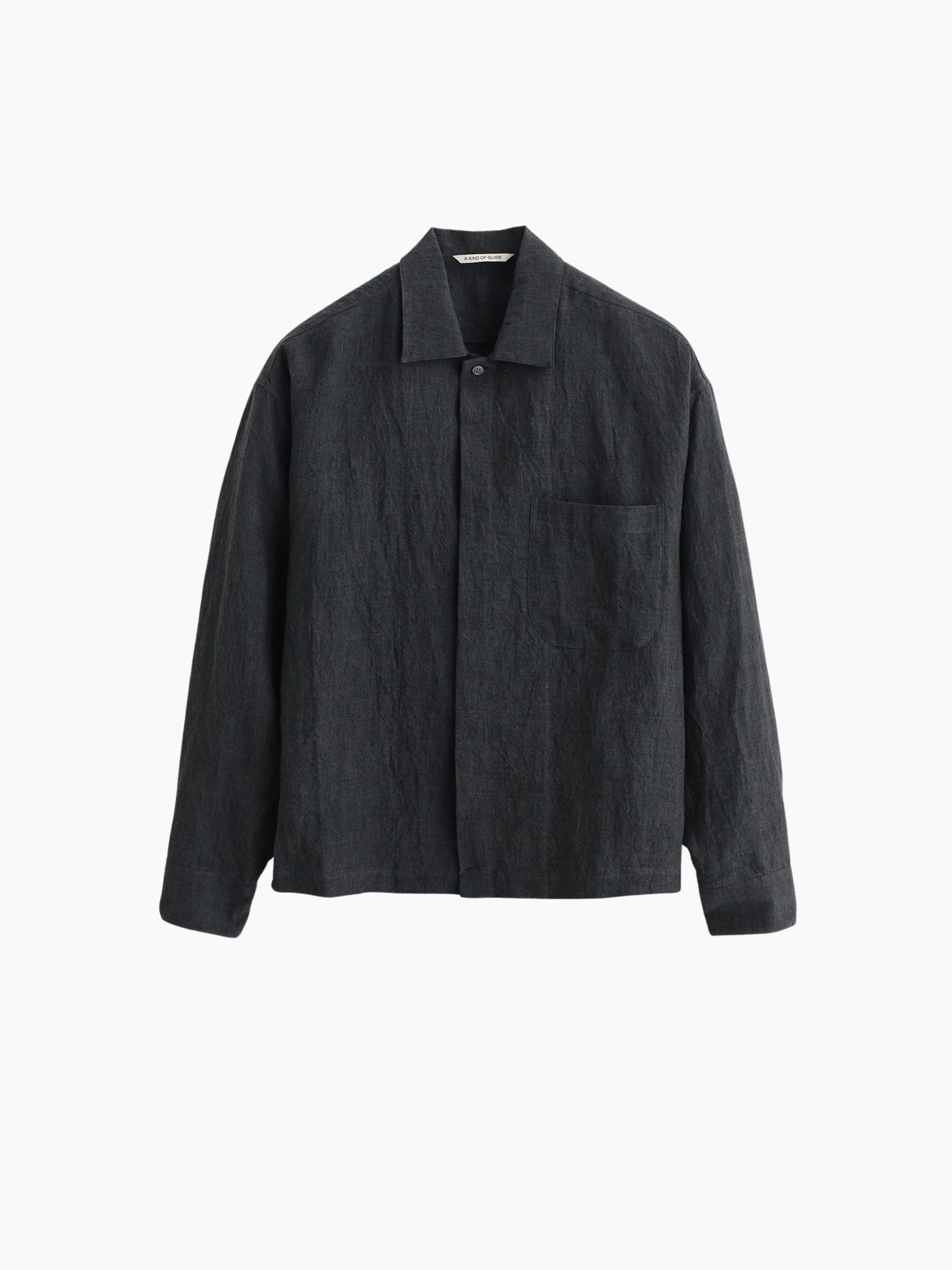 A Kind Of Guise Rumba Shirt Coal Linen
