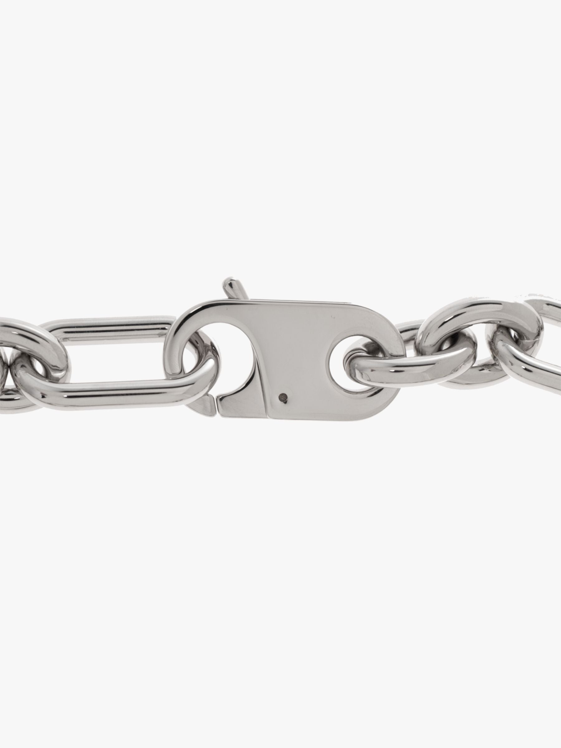 Acne Studios Big Lock Necklace Semi Matt Silver