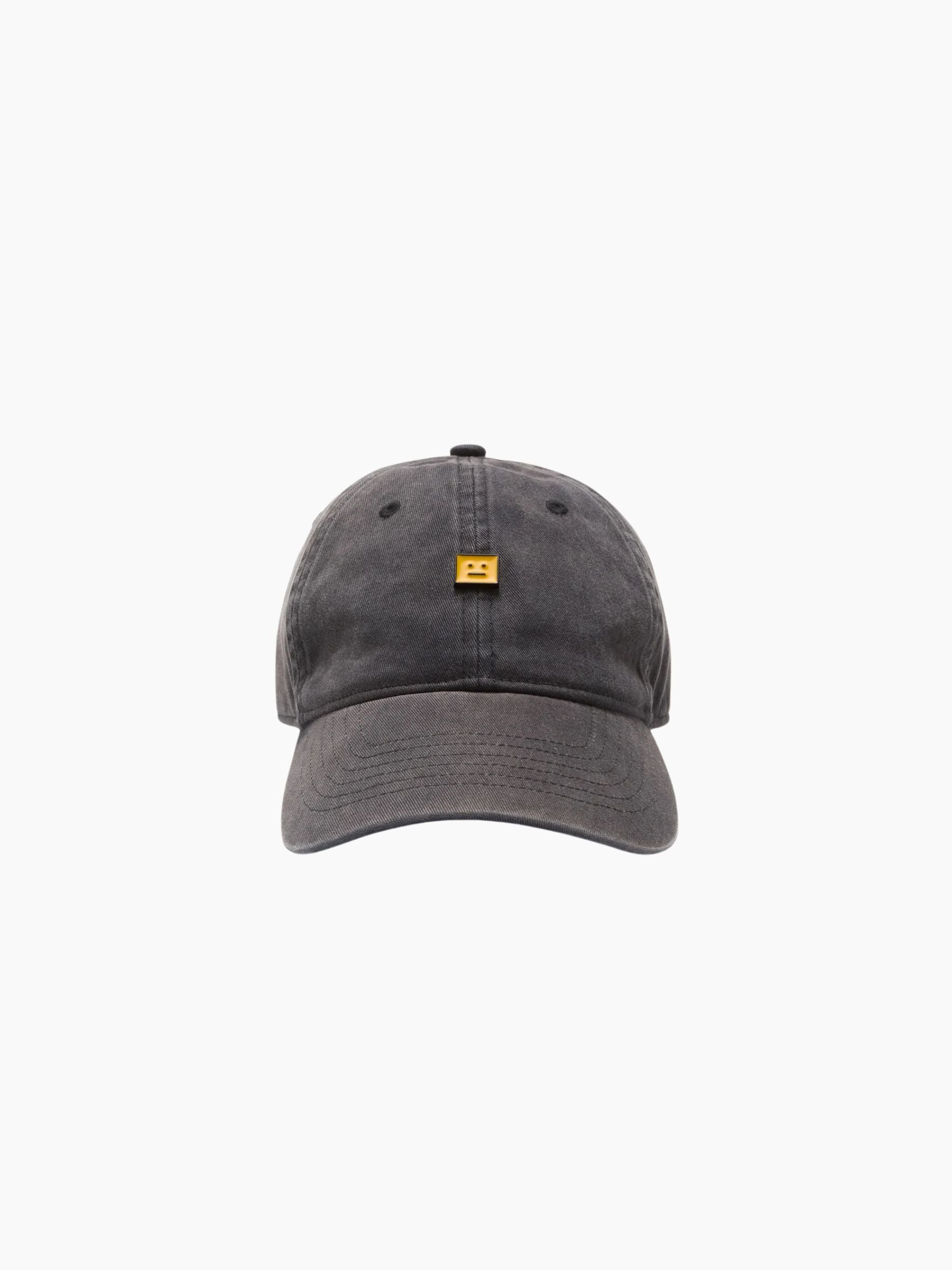 Acne Studios Face Logo Cap UX-HATS000259 Washed Black