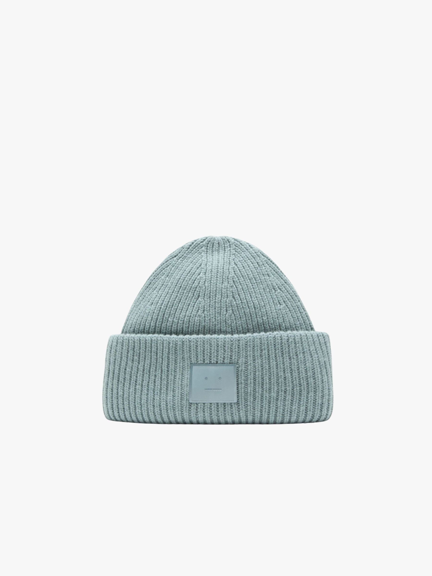 Acne Studios Face Logo Small Beanie Dusty Blue