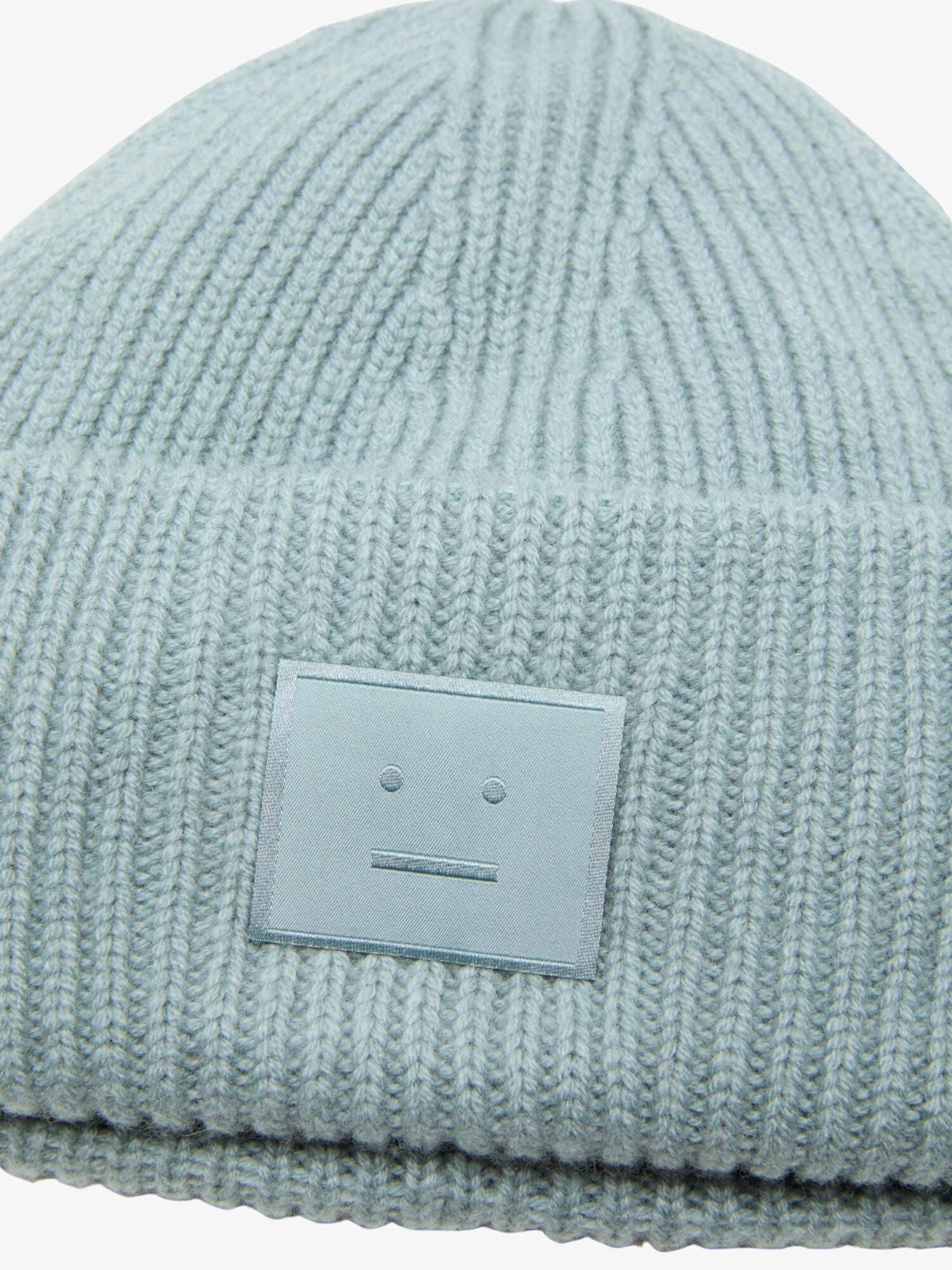 Acne Studios Face Logo Small Beanie Dusty Blue