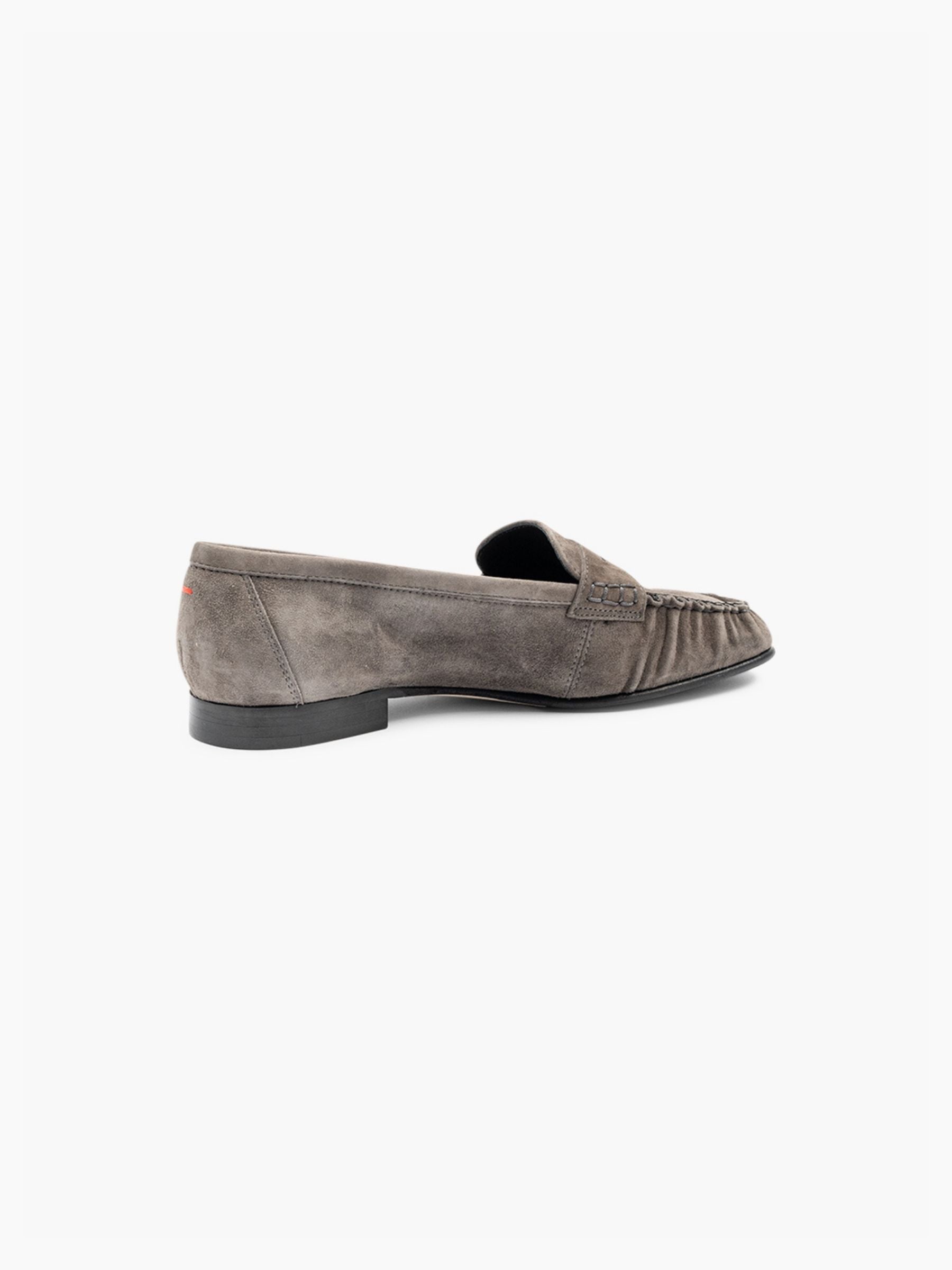 Aeyde Aldous Kid Suede Leather Loafer Taupe