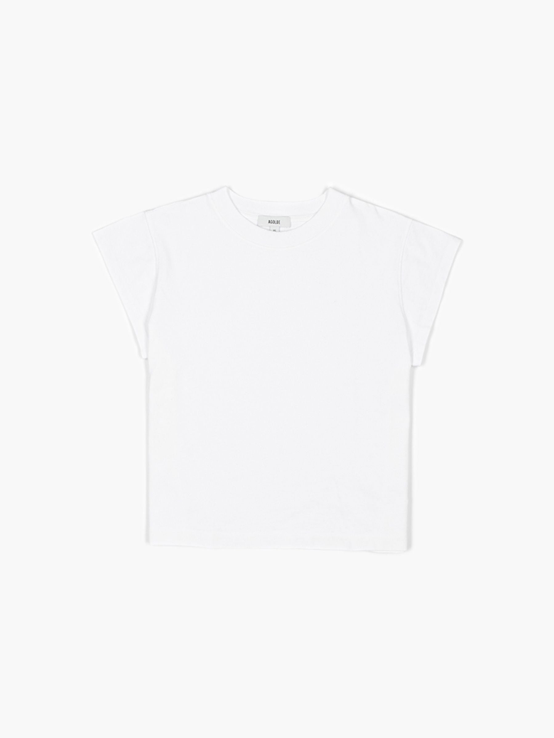Agolde Bryce Cap Sleeve Tee White