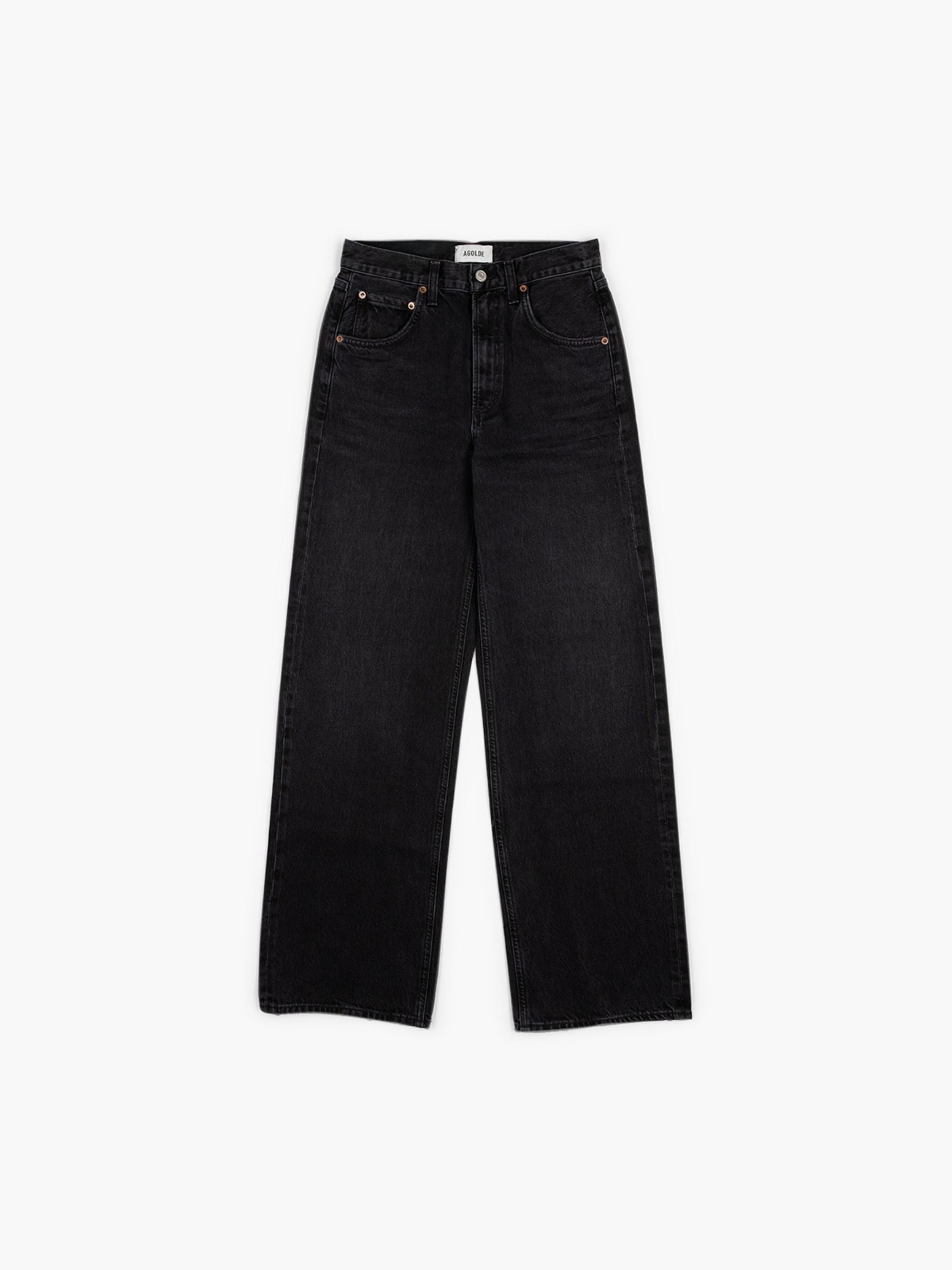 Agolde Low Curve Jeans Pants Black Tar