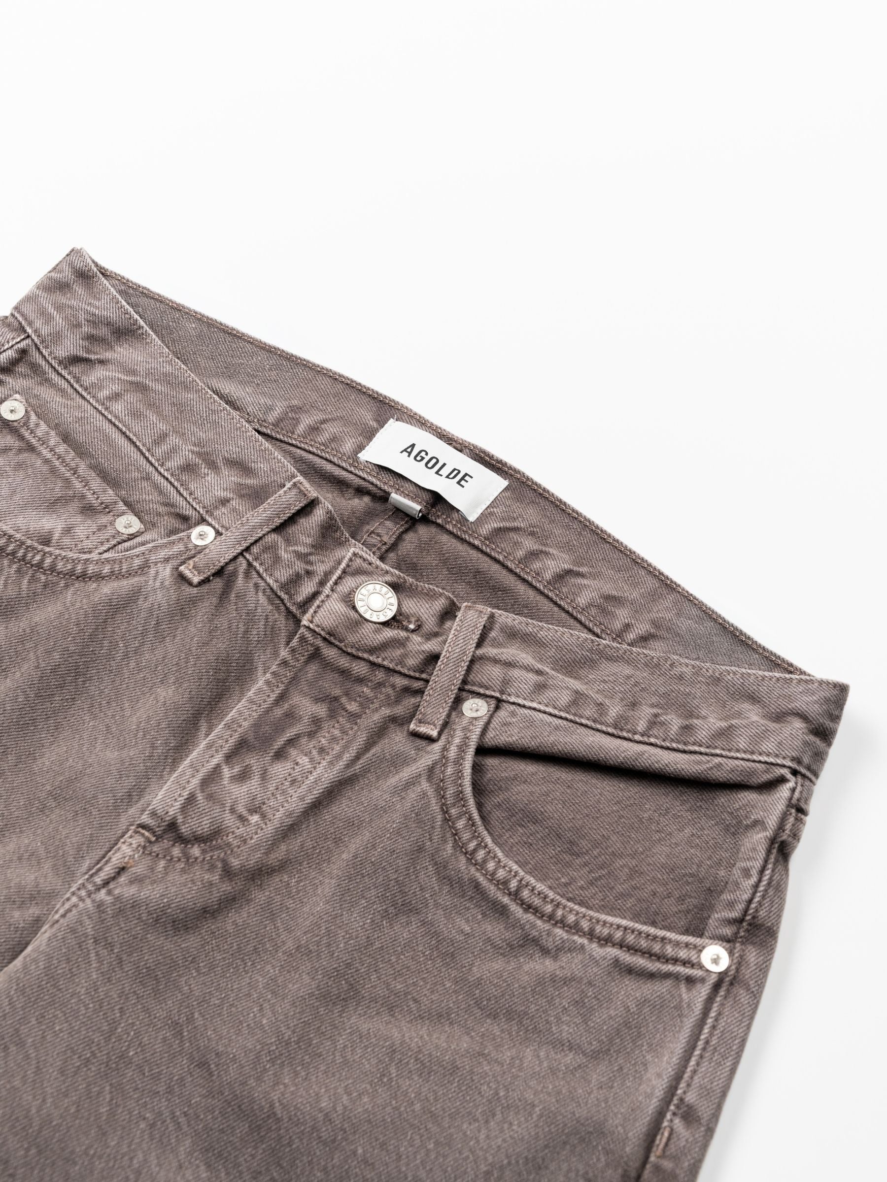 Agolde Low Rise Loose Jeans Mauvine