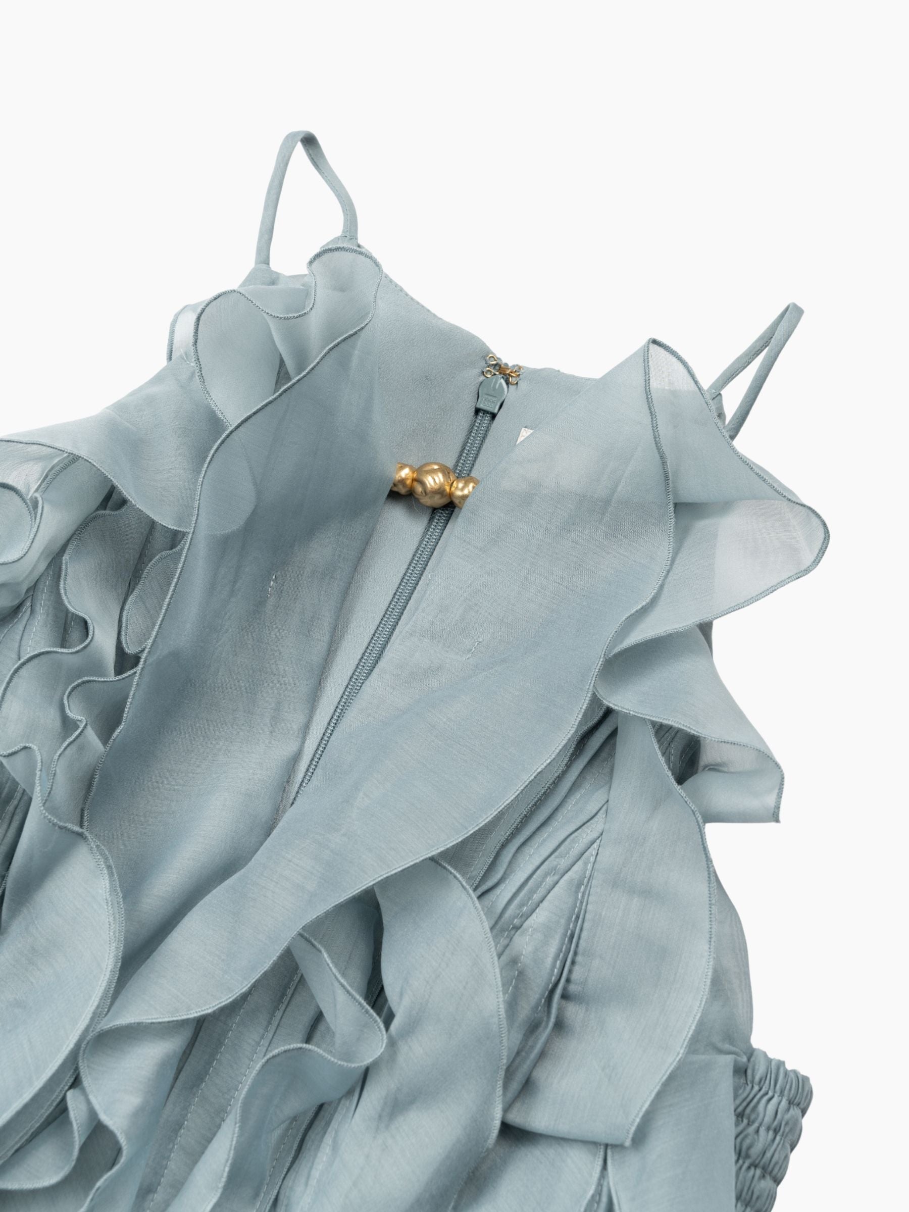 Aje Cleo Gown Dress Duck Egg