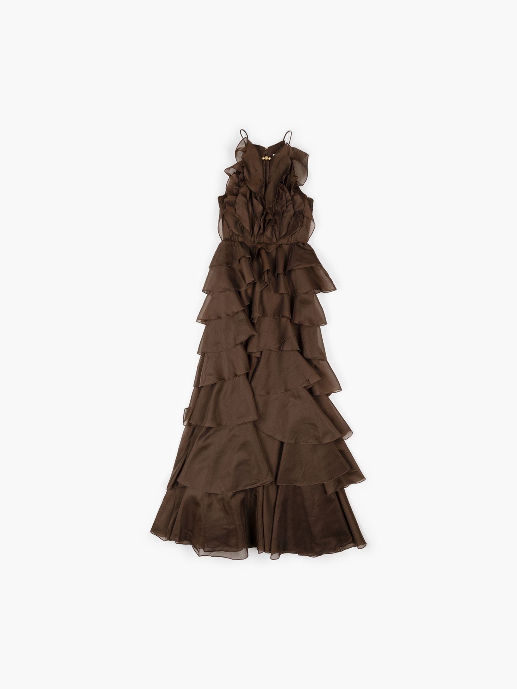 Aje Cleo Gown Dress Carob