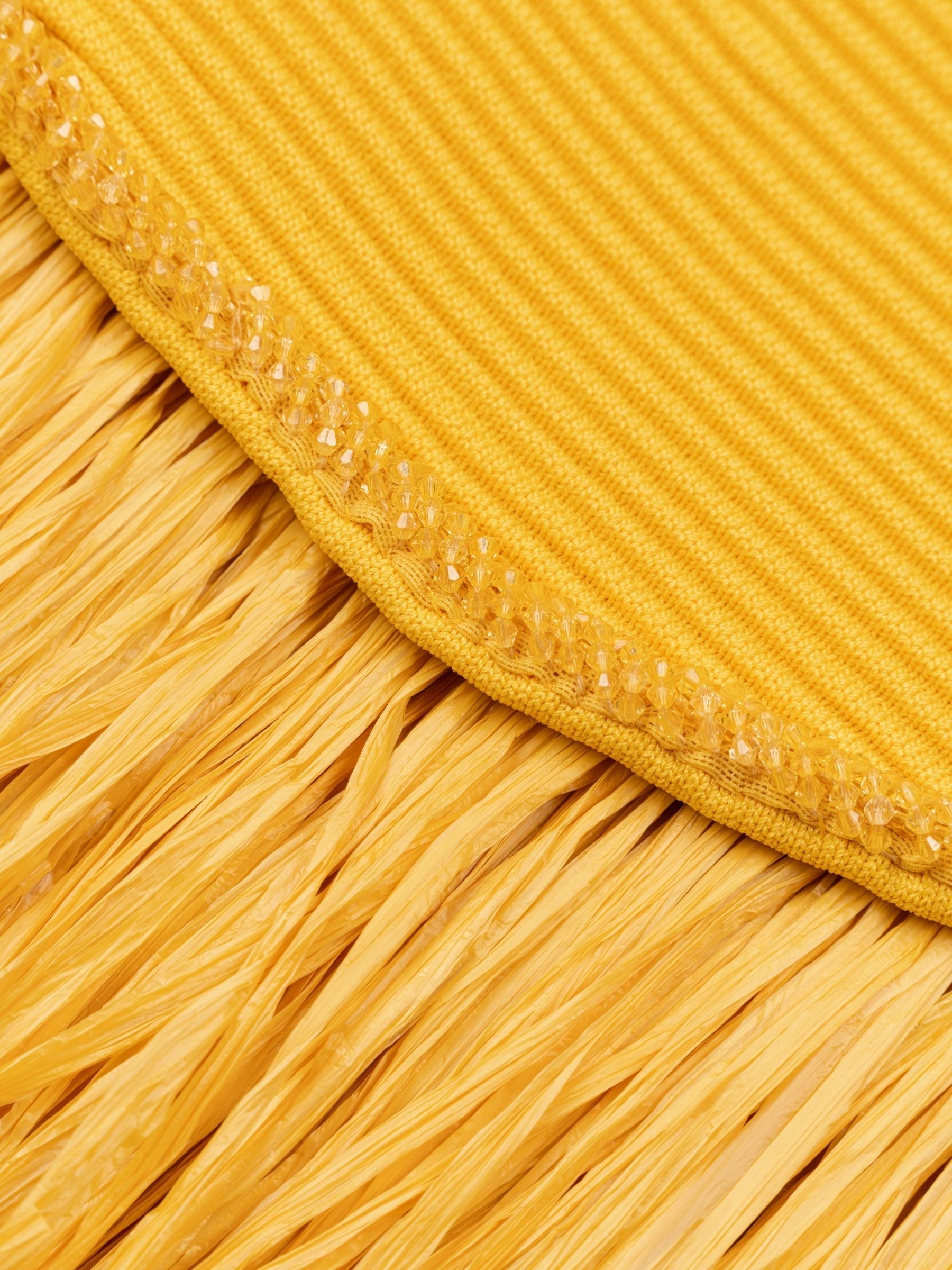 Aje Florentia Raffia Maxi Dress Mustard