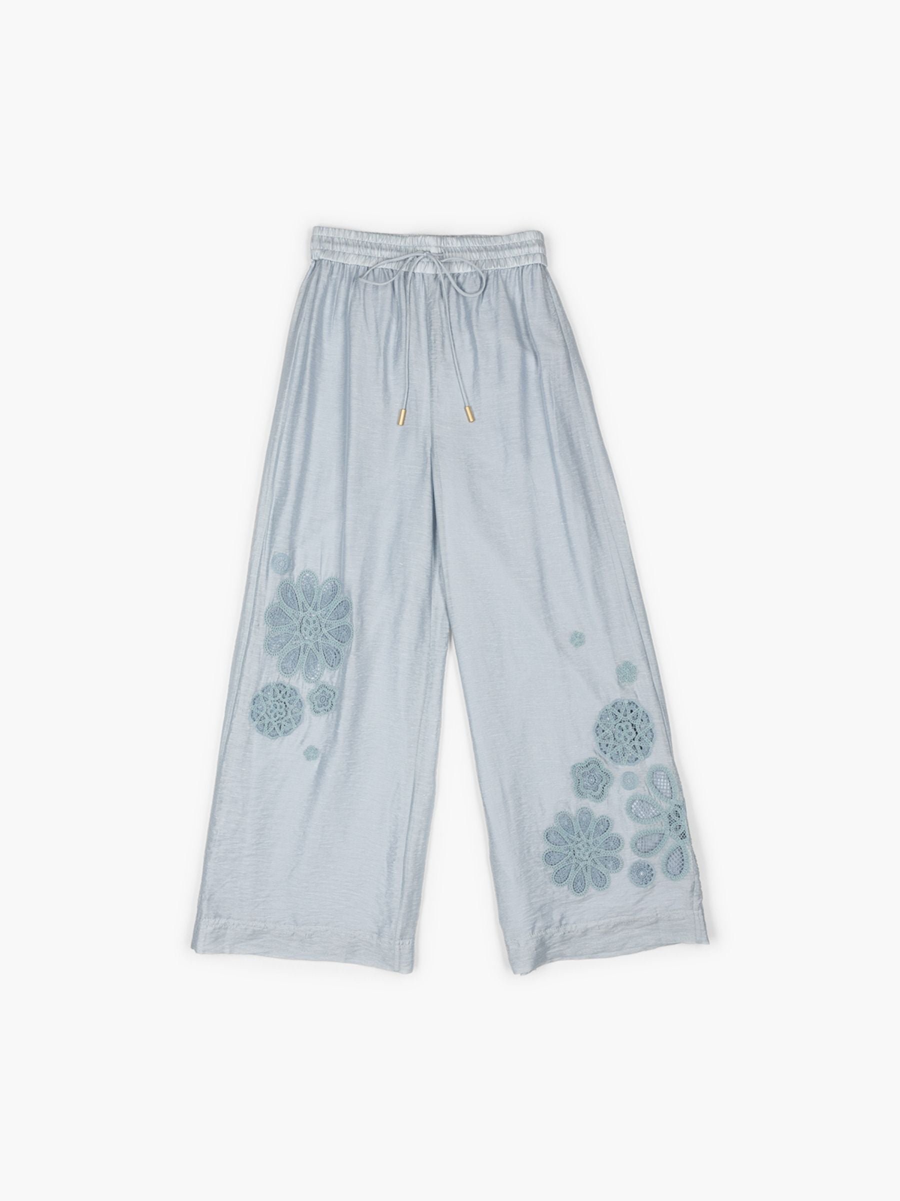 Aje Gia Embroidered Pant Duck Egg