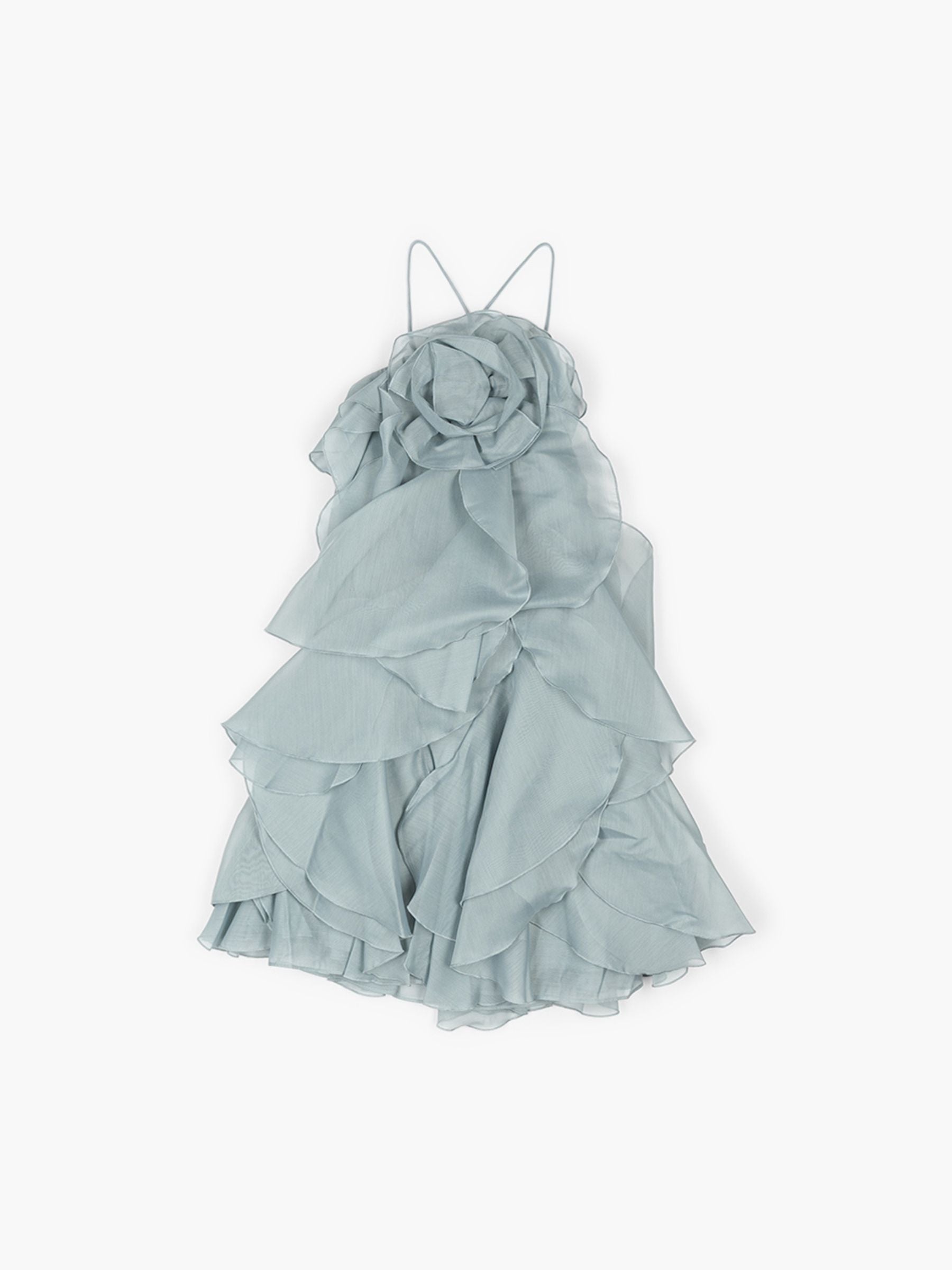 Aje Pandorea Layered Mini Dress Duck Egg