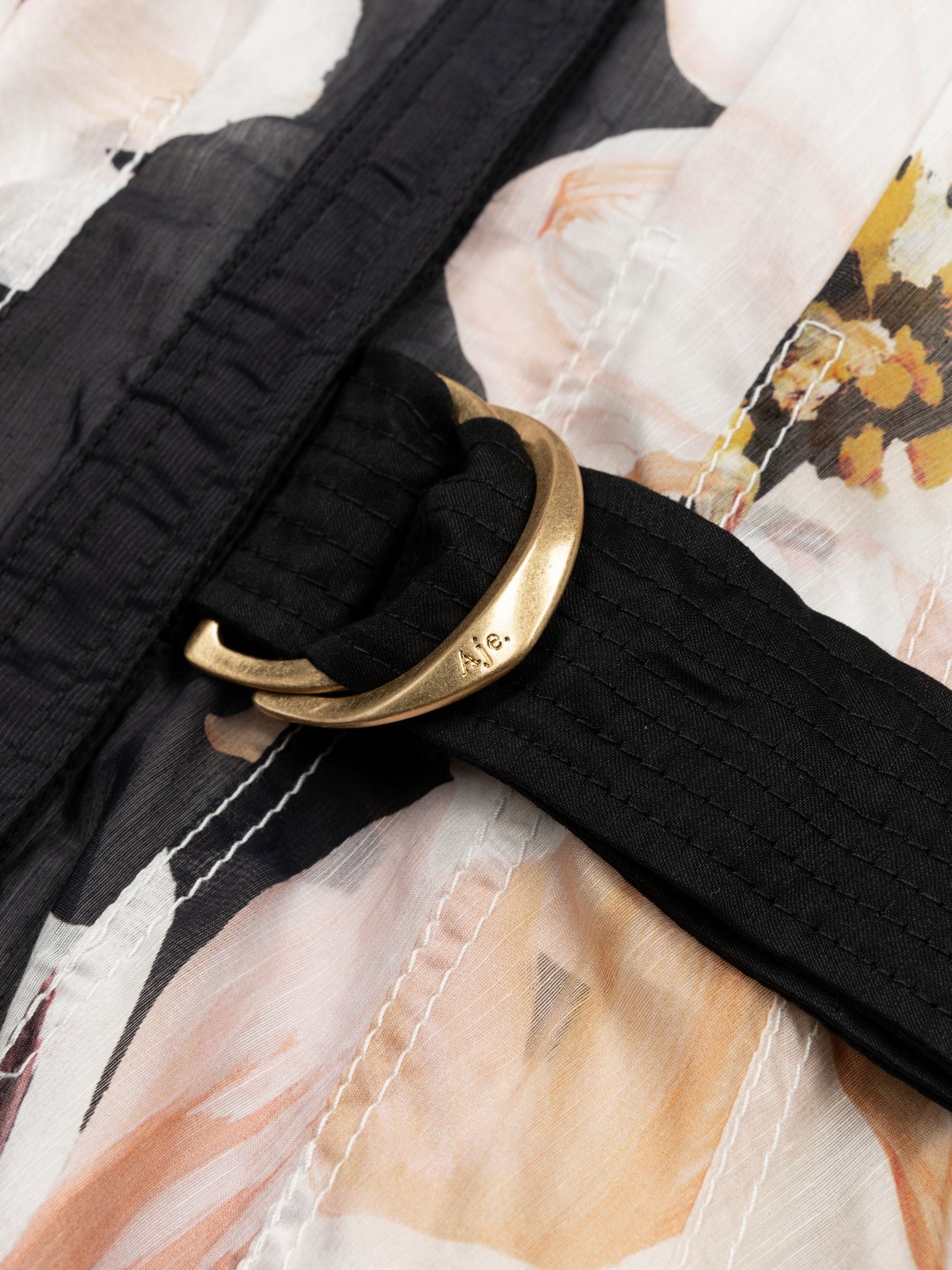 Aje Rosanna Midi Shirt Dress Fleur De Nuit