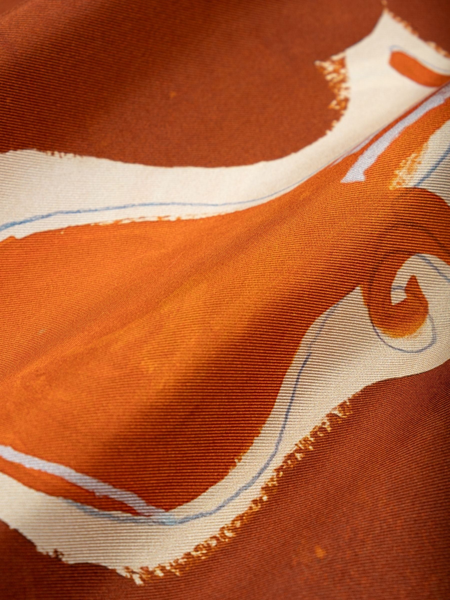 Alemais x LRNCE Soleil D'Amour Silk Tapered Pants Rust