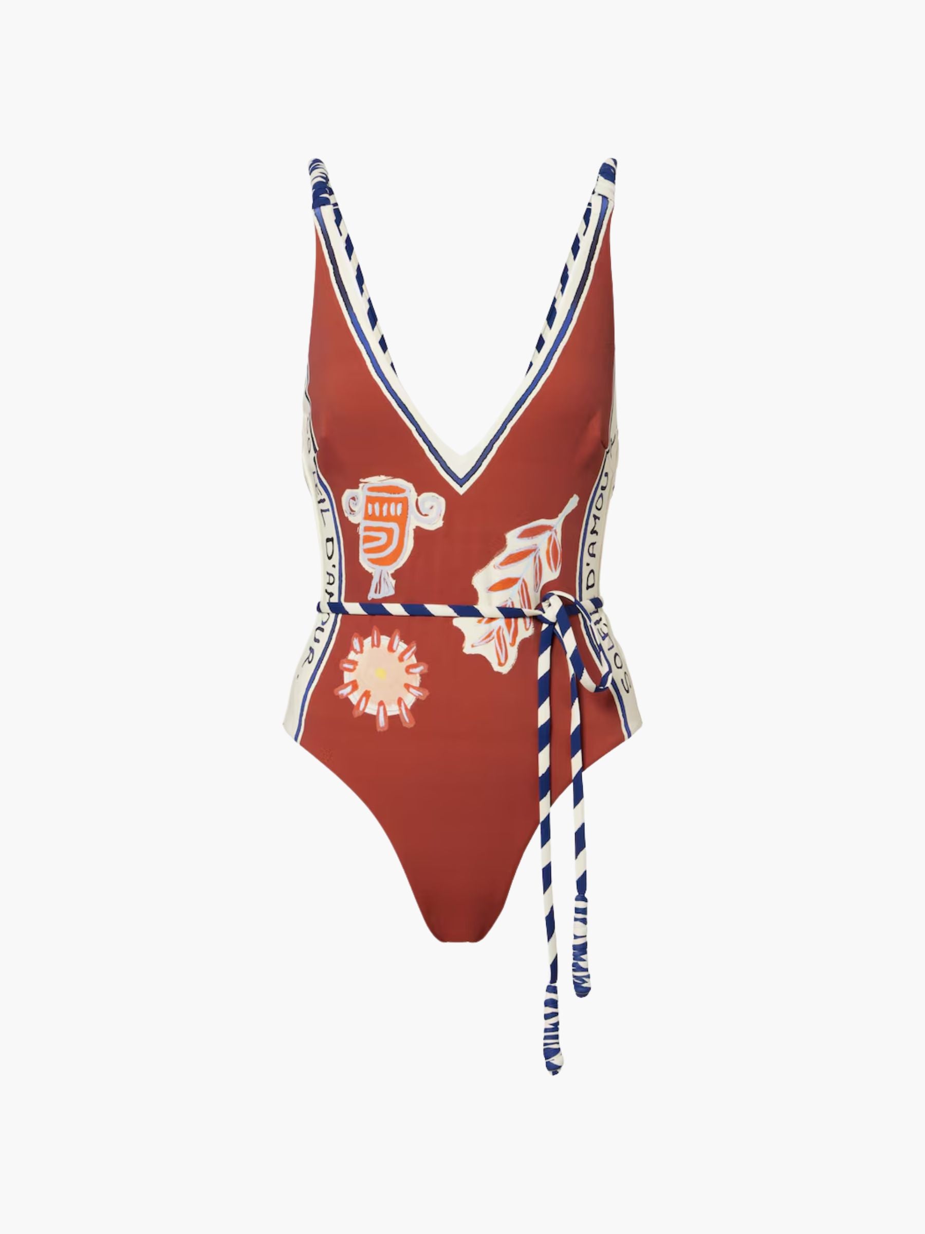 Alemais x LRNCE Soleil D'Amour Onepiece Swimsuit Rust