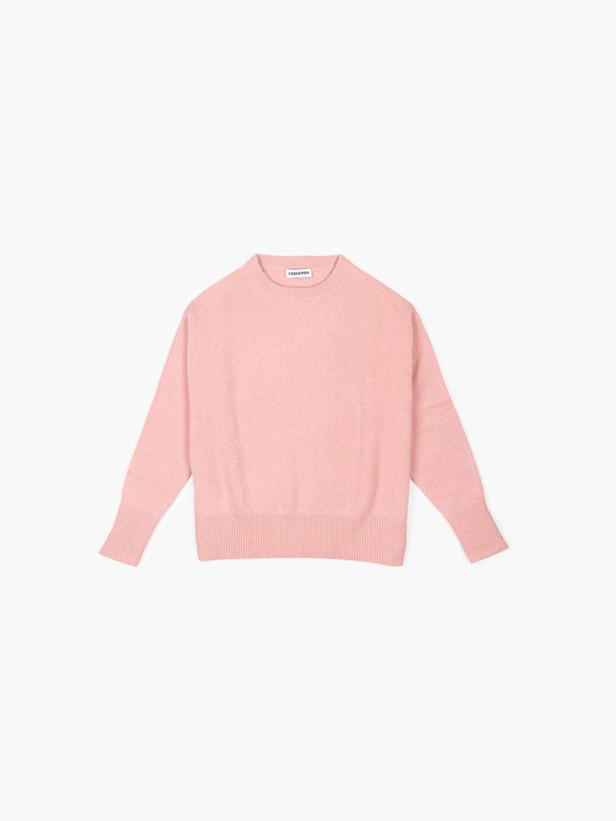 Cashcash Cropped Cashmere Crewneck Pullover Flamingo