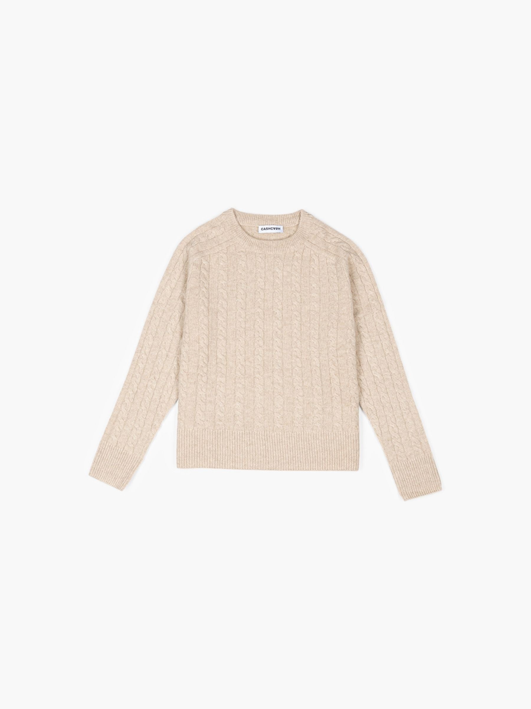 Cashcash Princeton Cashmere Cable Pullover Jasmine