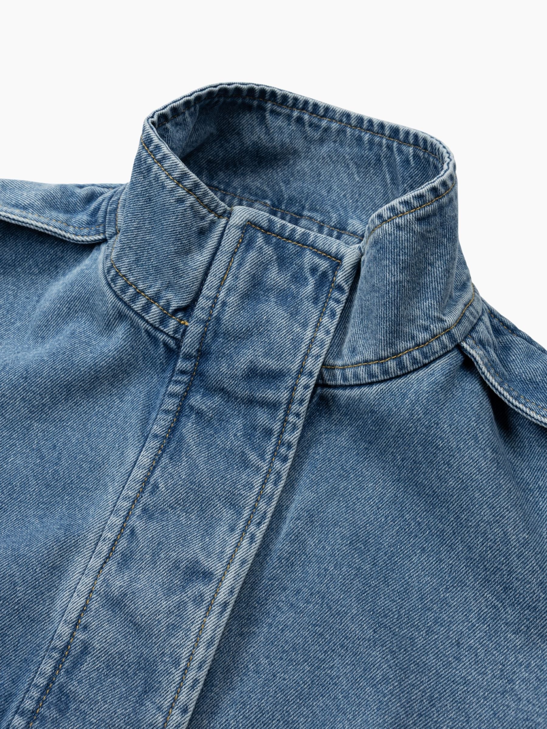 Christian Wijnants Jola Cropped Jacket Blue Denim