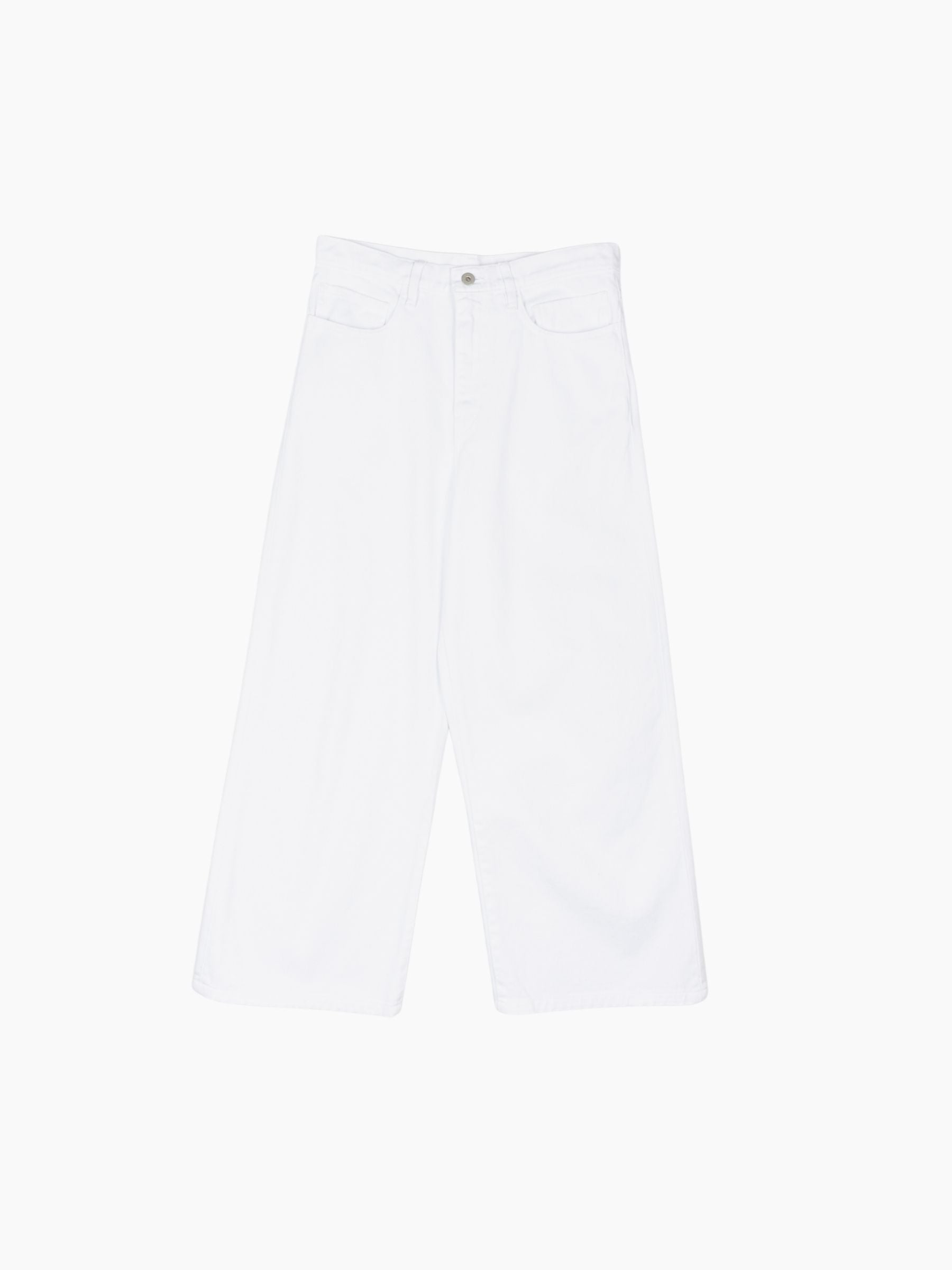 Christian Wijnants Pavia Cropped Denim Pants Optical White
