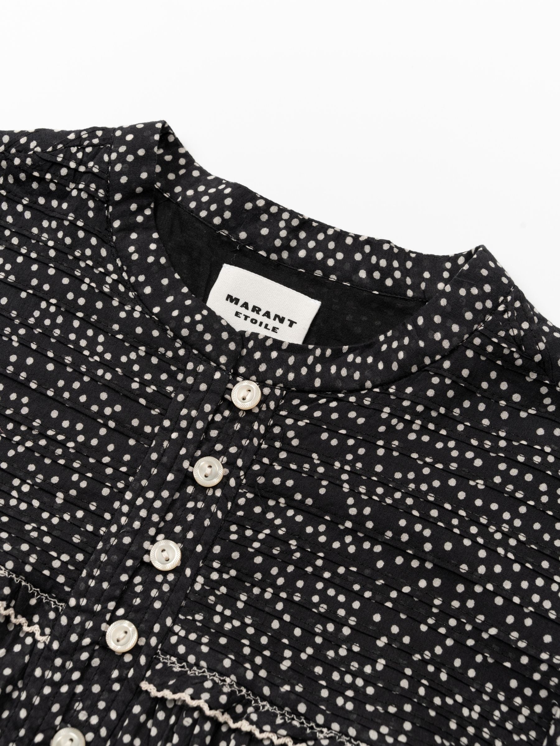 Isabel Marant Etoile Douna Blouse Black Ecru
