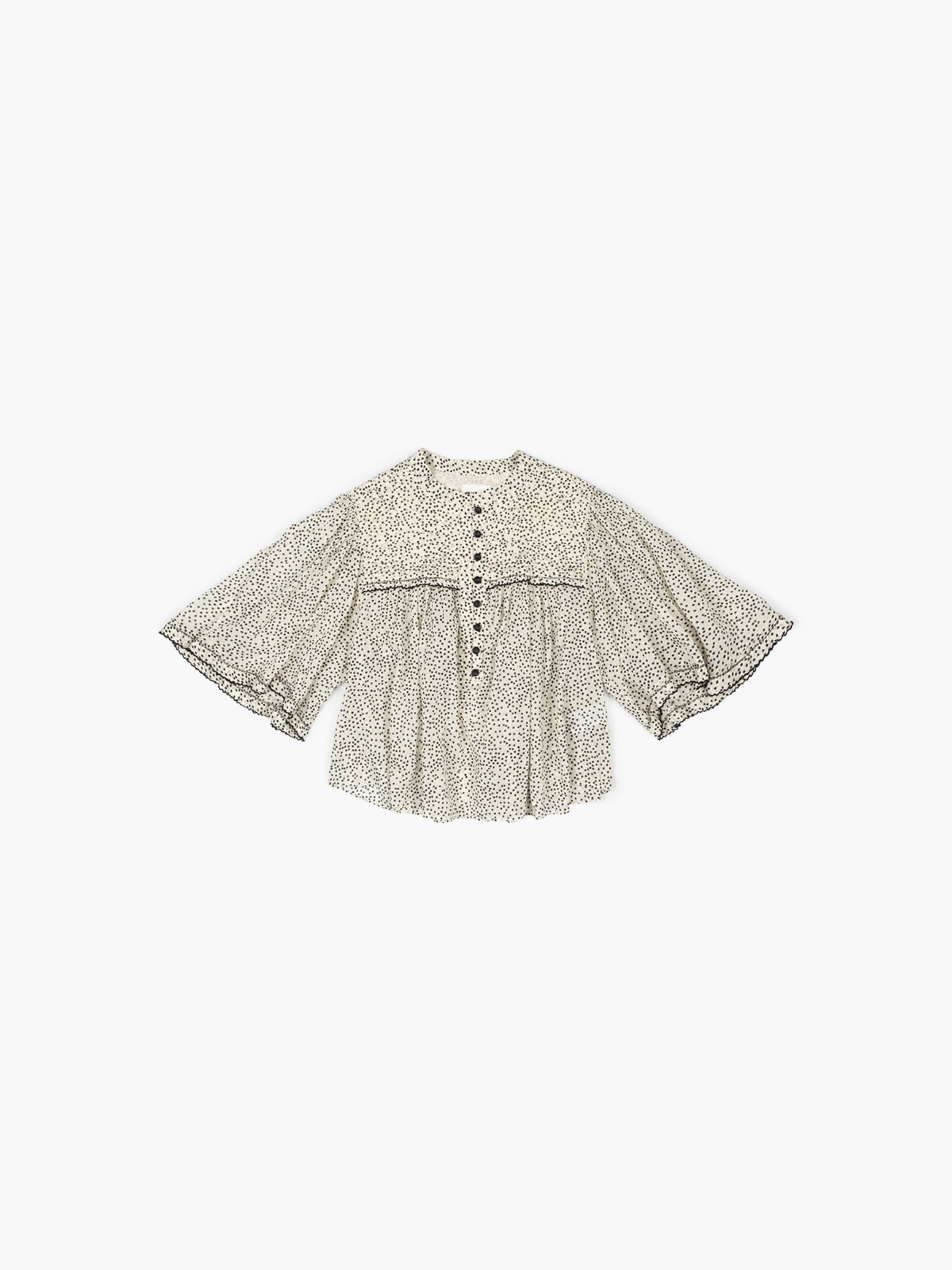 Isabel Marant Etoile Douna Blouse Ecru Black