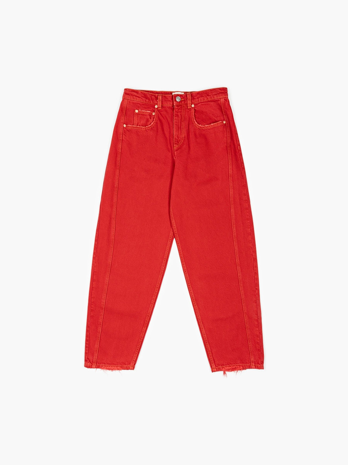 Isabel Marant Oriane Denim Pants Red