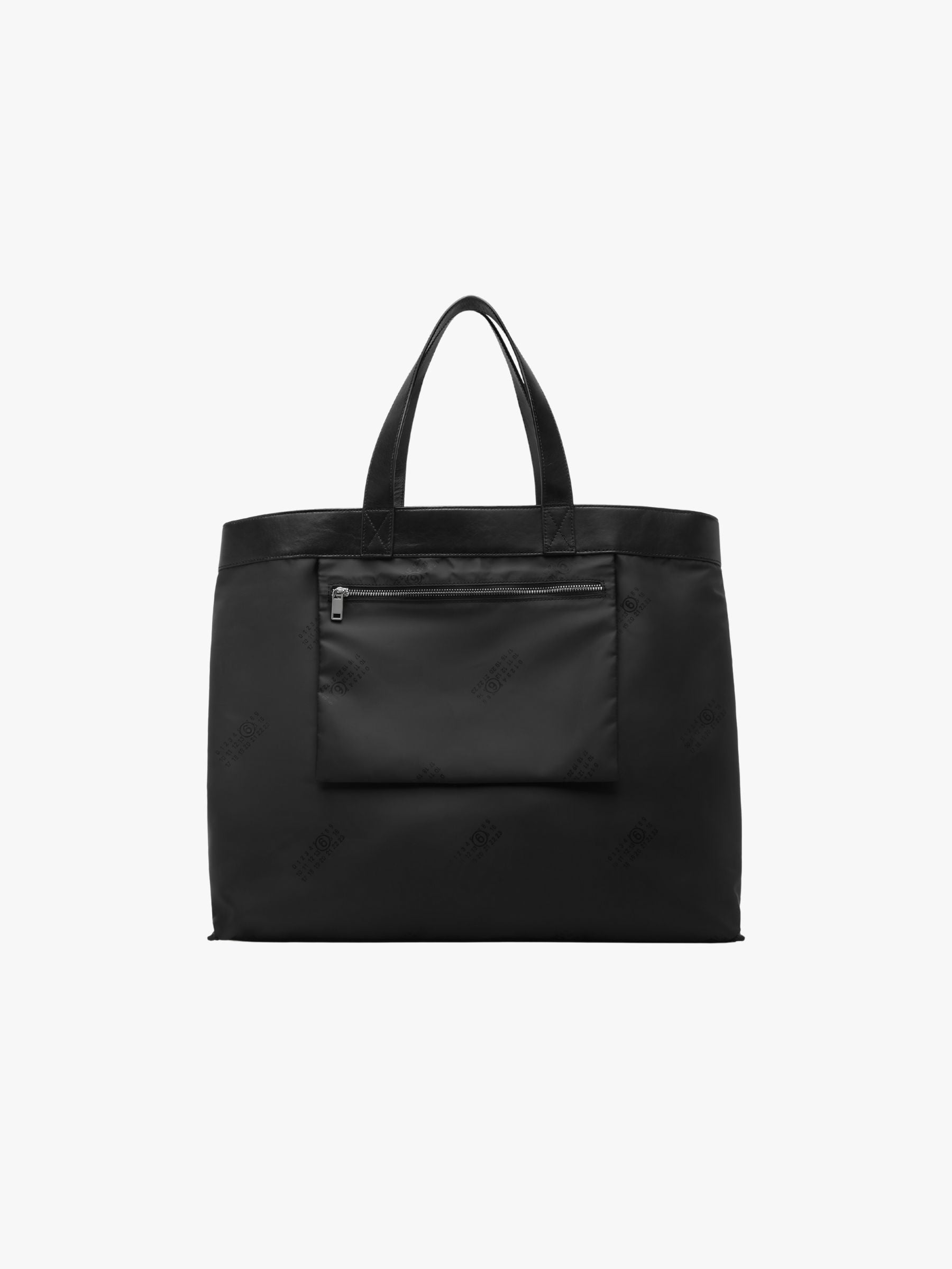MM6 Logo Reverse Tote Bag Large Black