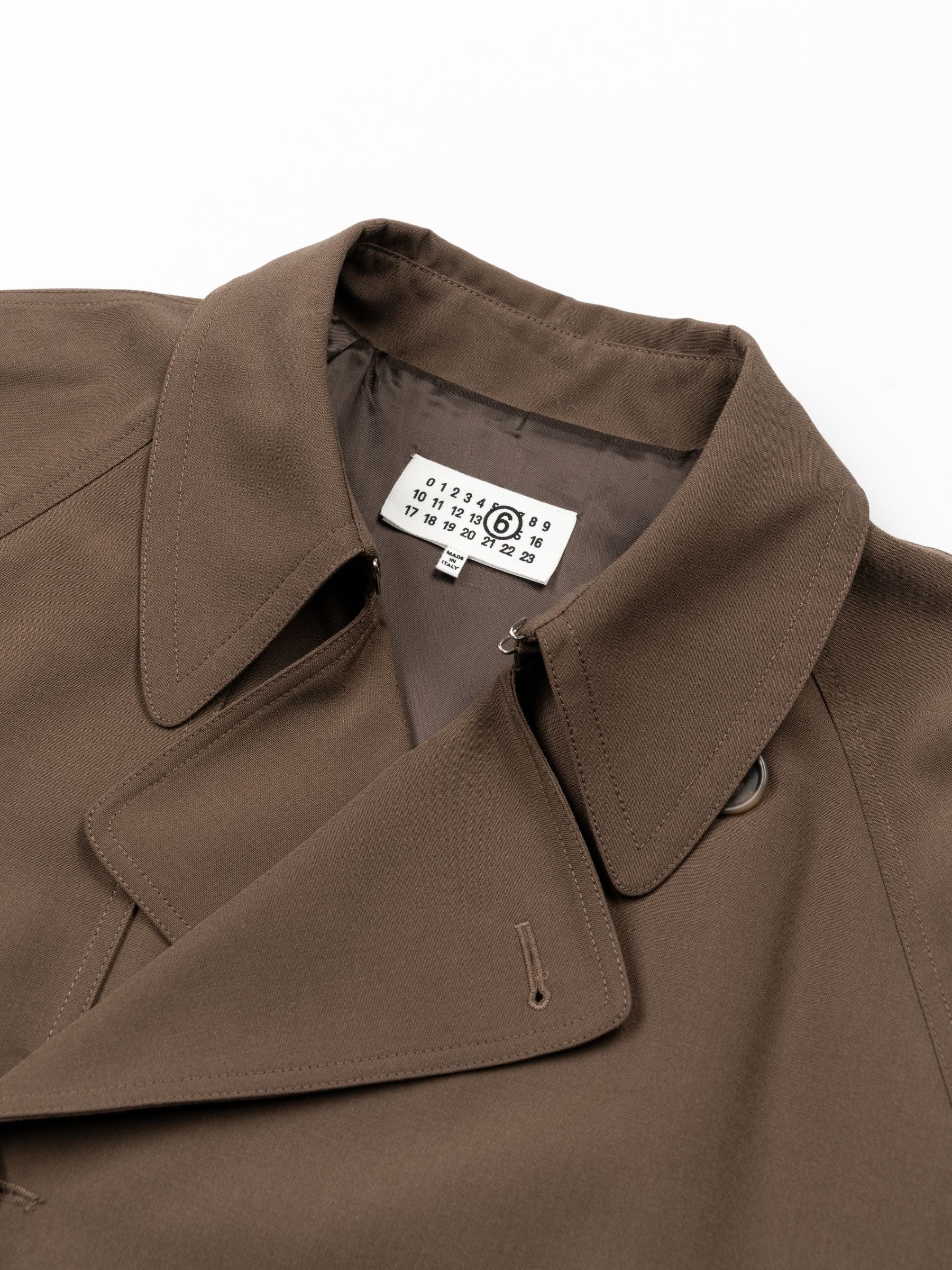MM6 Maison Margiela Cropped Trench Mocca