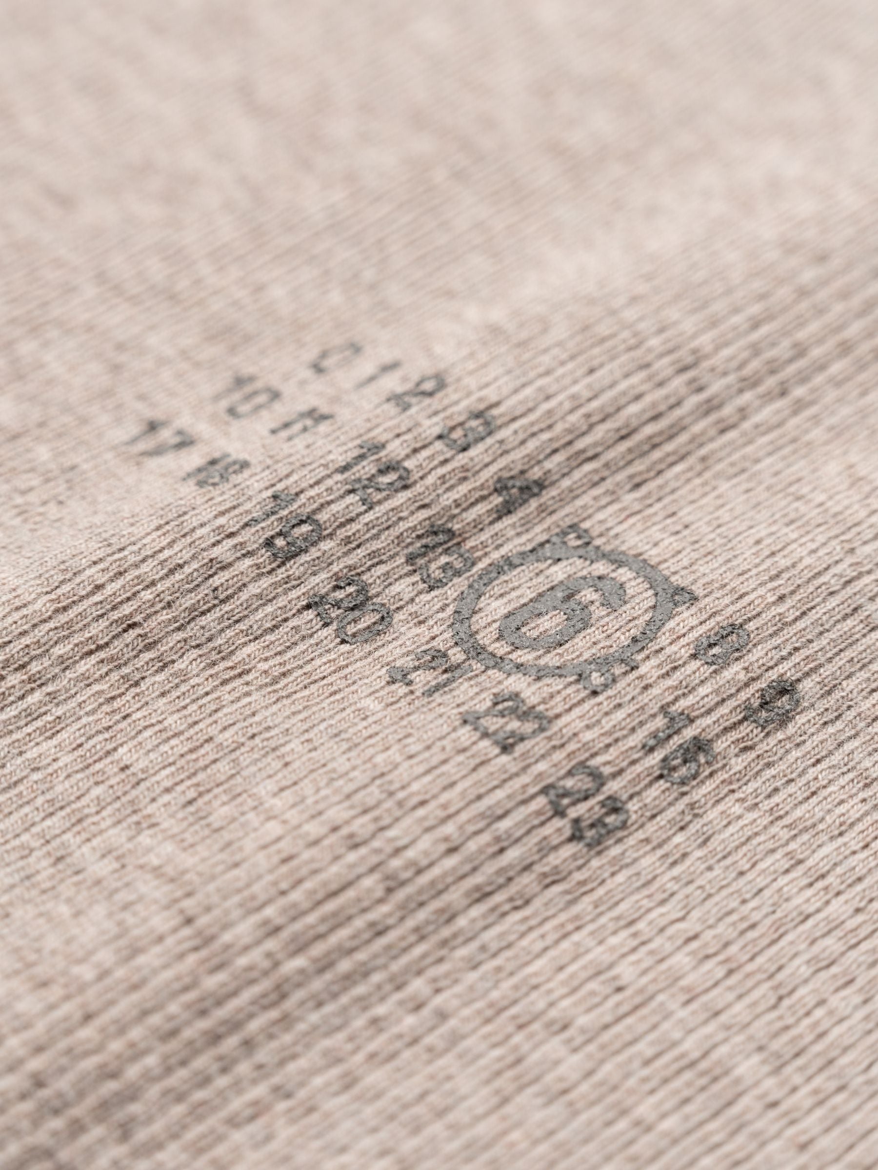 MM6 Maison Margiela Logo Rib Tee Beige Melange