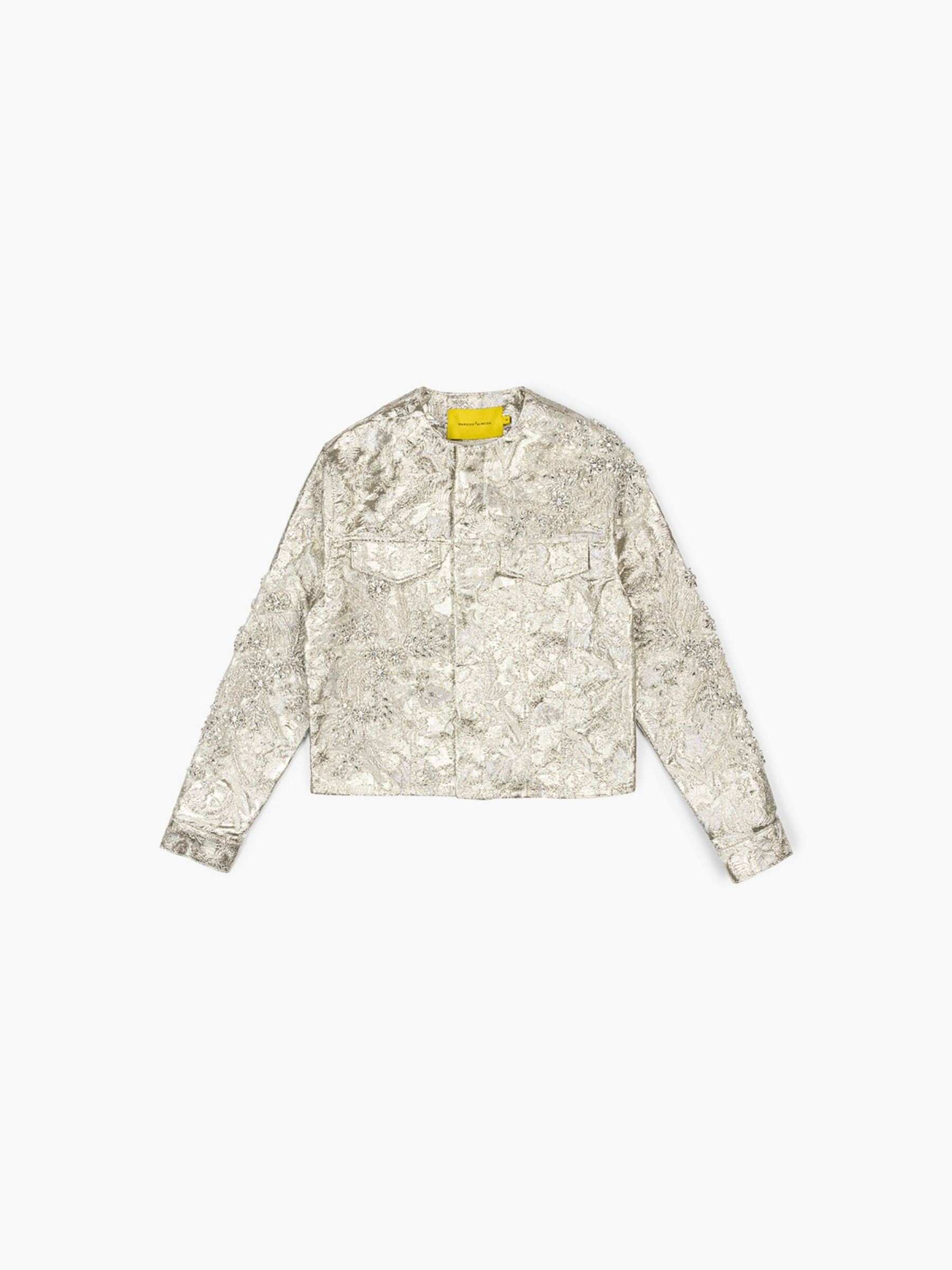 Marques Almeida Brocade Embellished Jacket Metallic Brocade