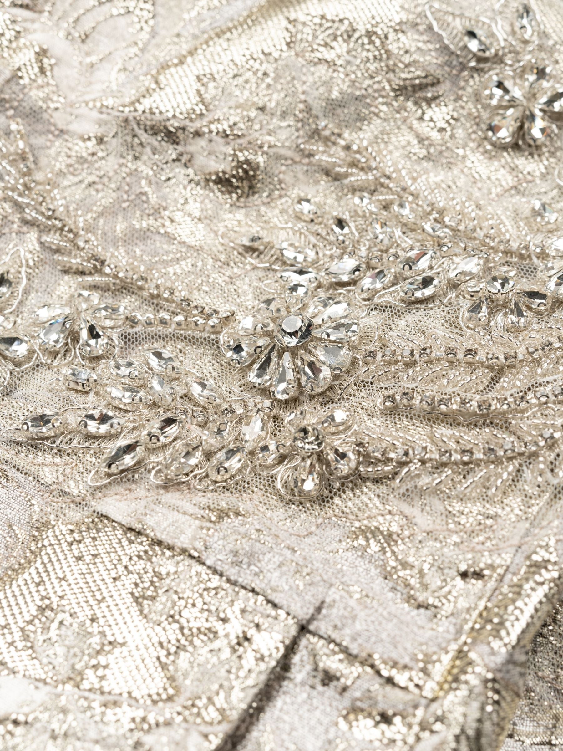 Marques Almeida Brocade Embellished Boyfriend Trousers Metallic Brocade