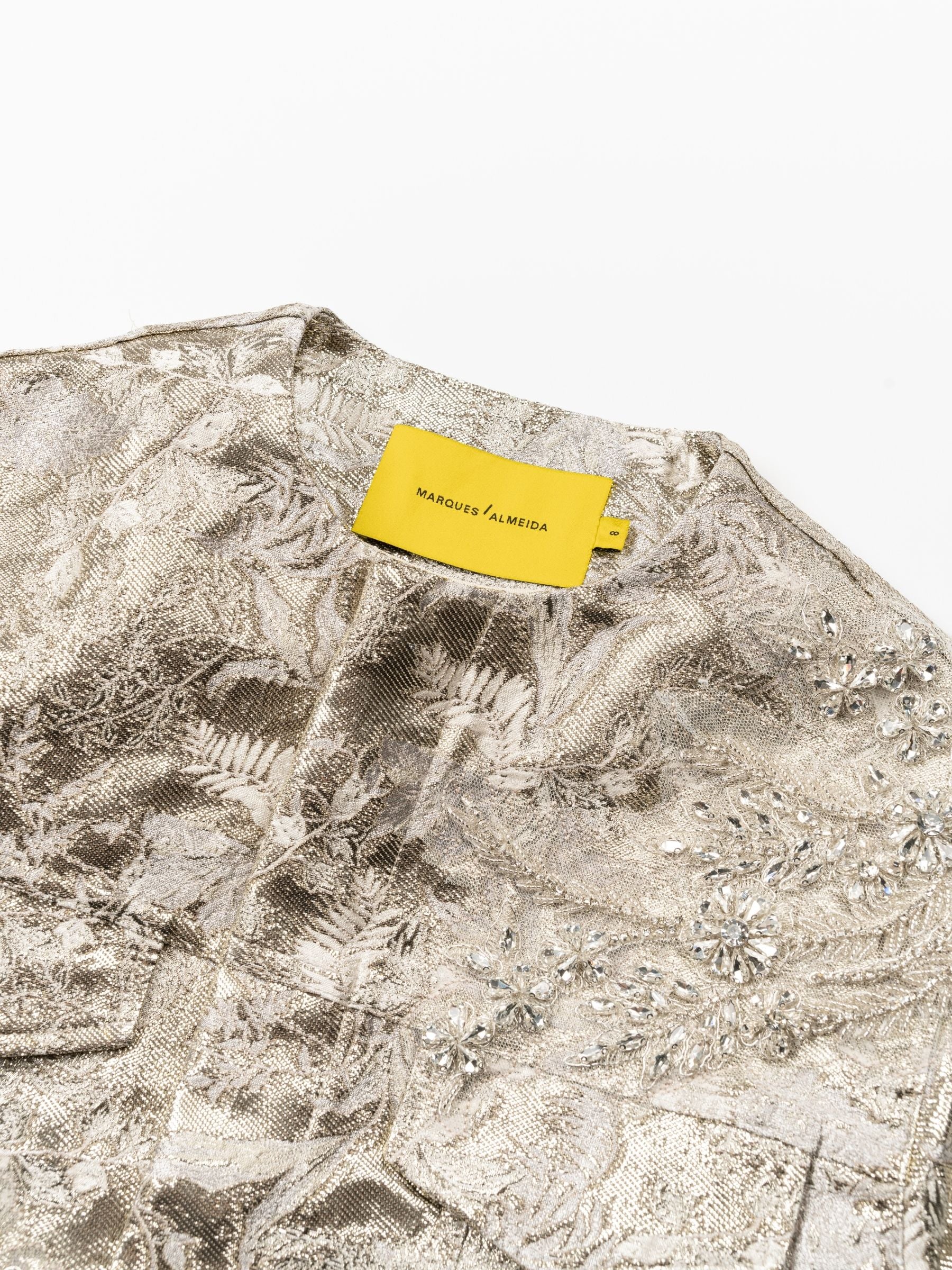 Marques Almeida Brocade Embellished Jacket Metallic Brocade