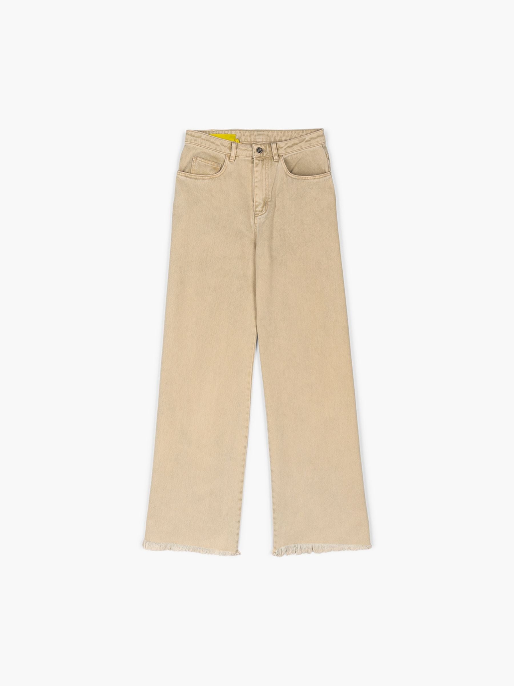 Marques Almeida Marble Drill Boyfriend Trousers Beige