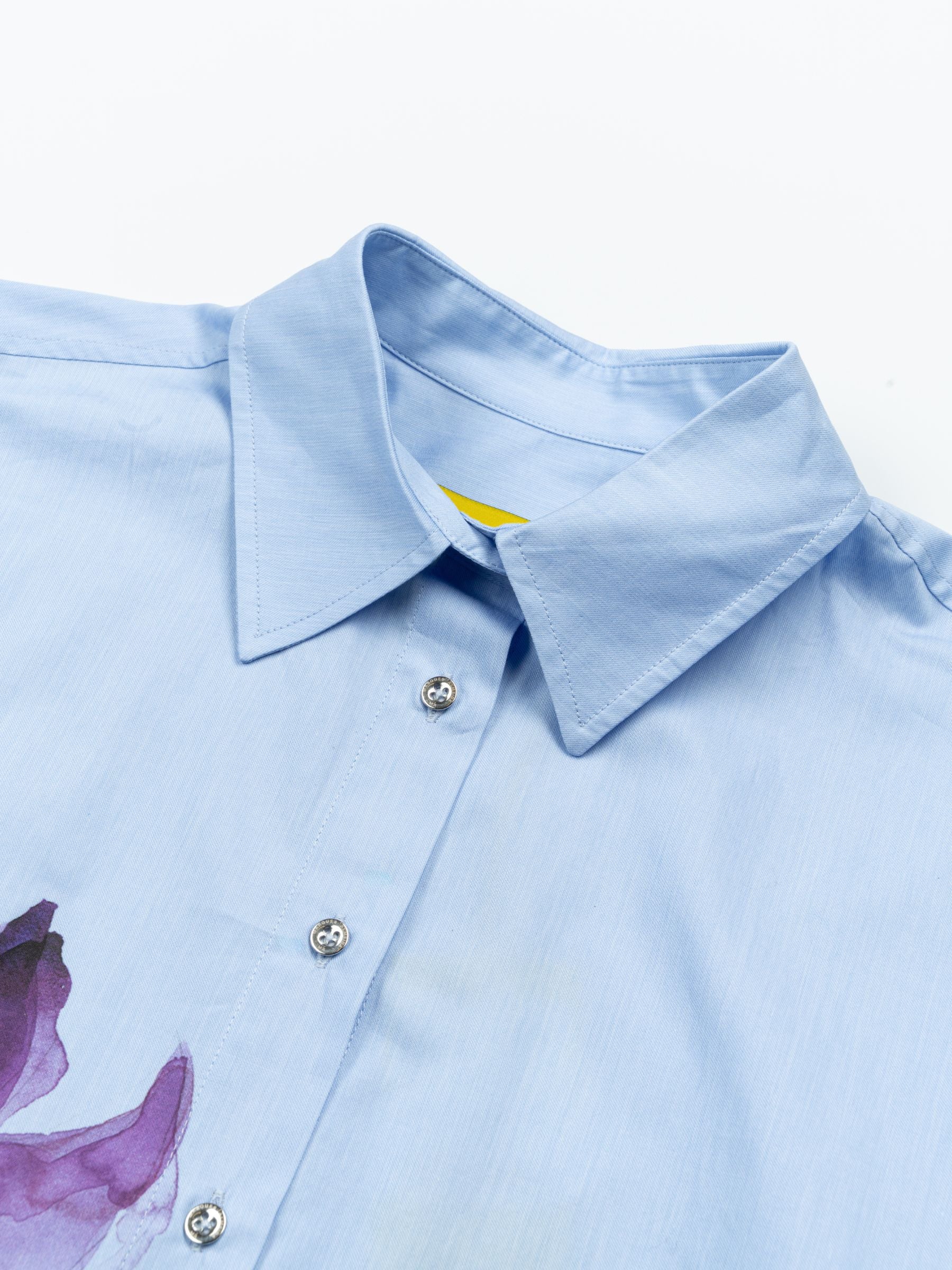 Marques Almeida Watercolor Print Shirt Blue