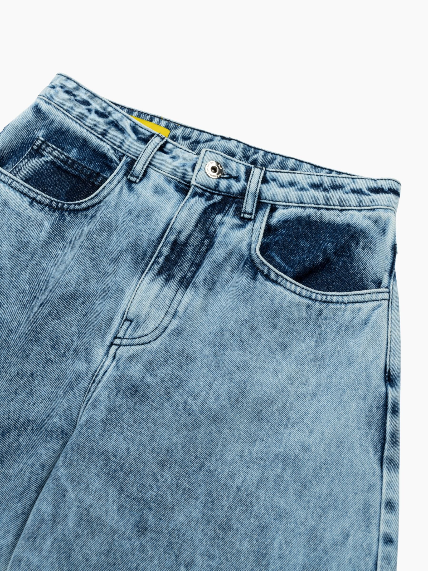 Marques Almeida Acid Wash Denim Boyfriend Jeans Blue