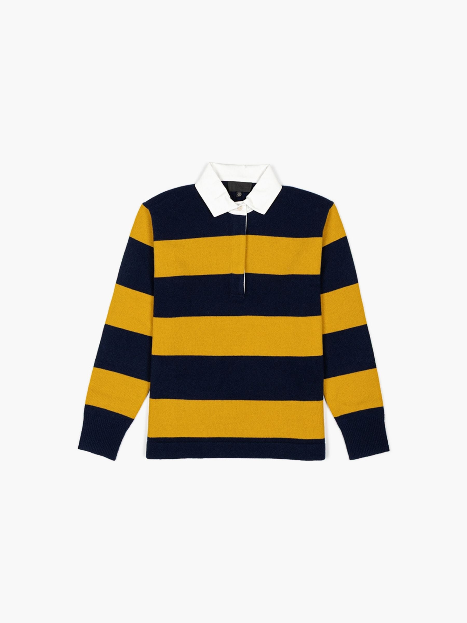 Nili Lotan Rashida Rugby Sweater Navy Amber Stripe