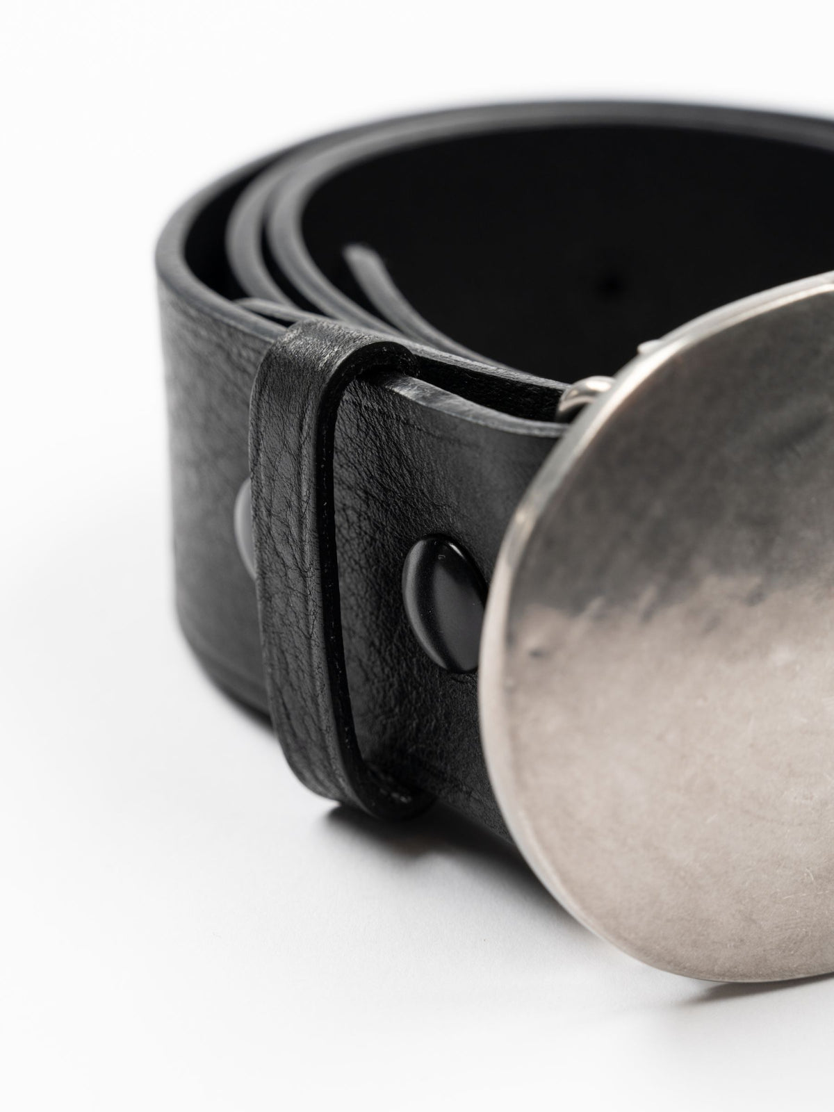 Nili Lotan Wayne Belt Black Antique Silver Buckle