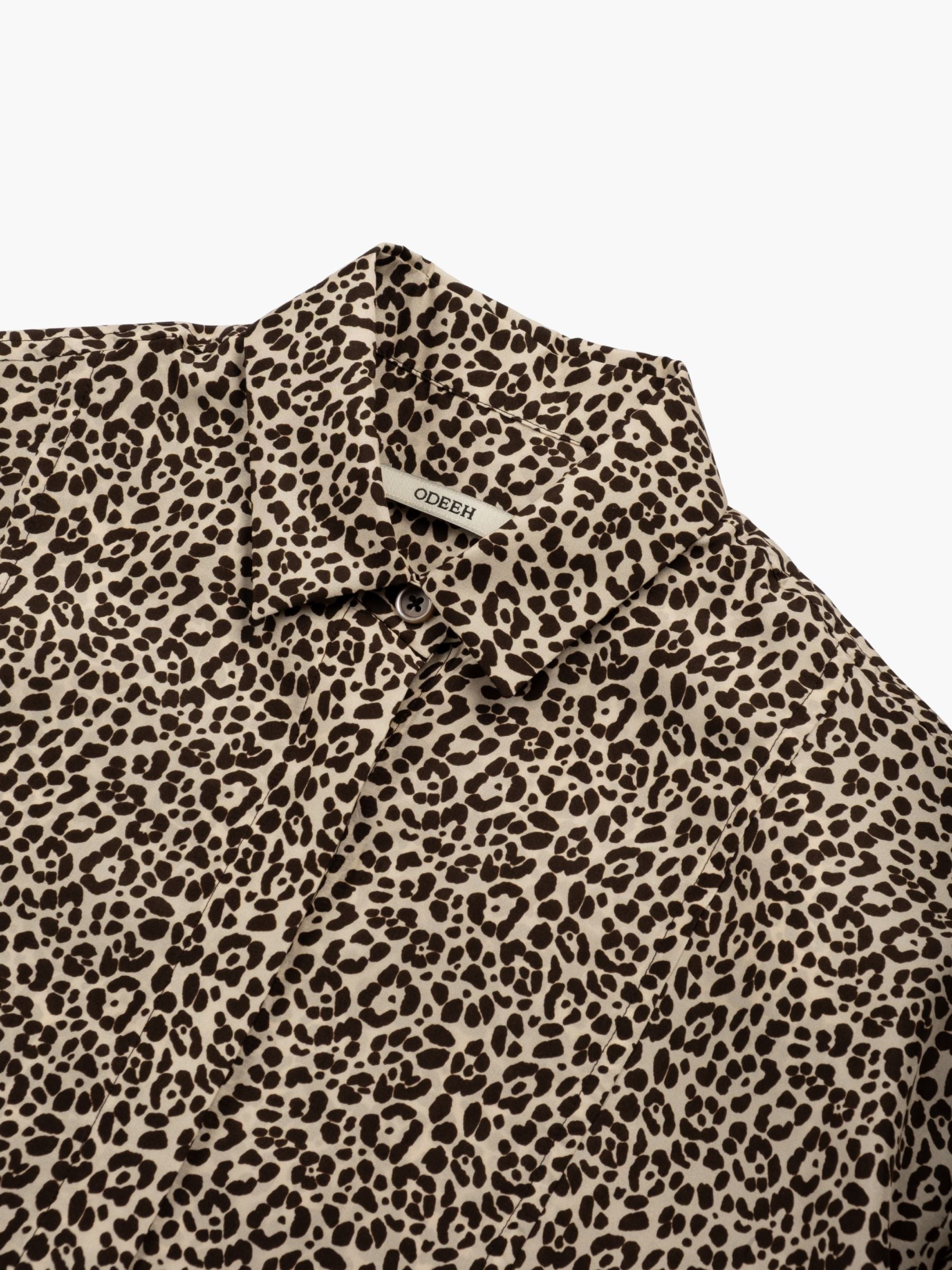 Odeeh Habotai Silk Leo Blouse Cafe Noir