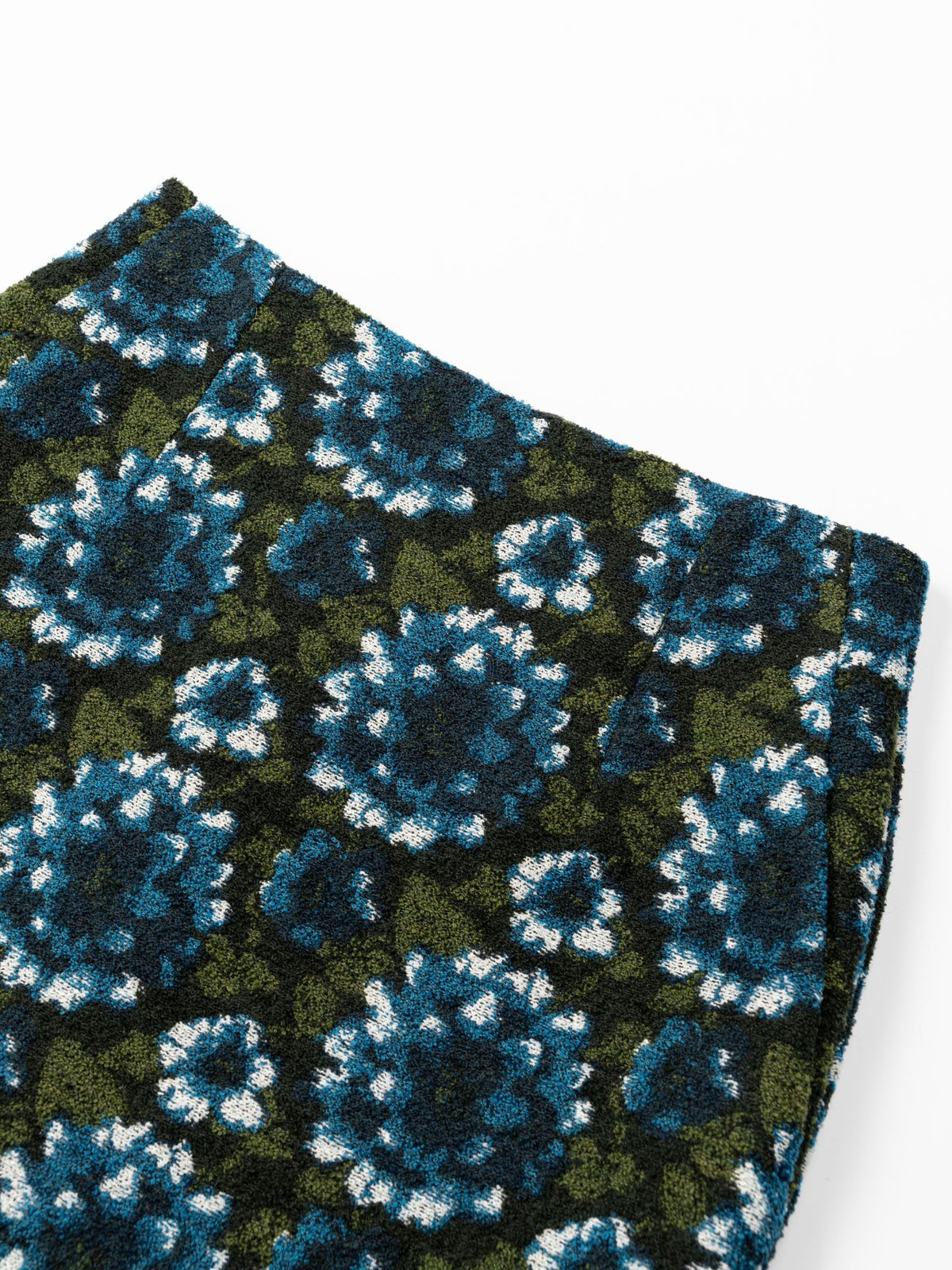 Odeeh Terry Jacquard Skirt Dark Peacock