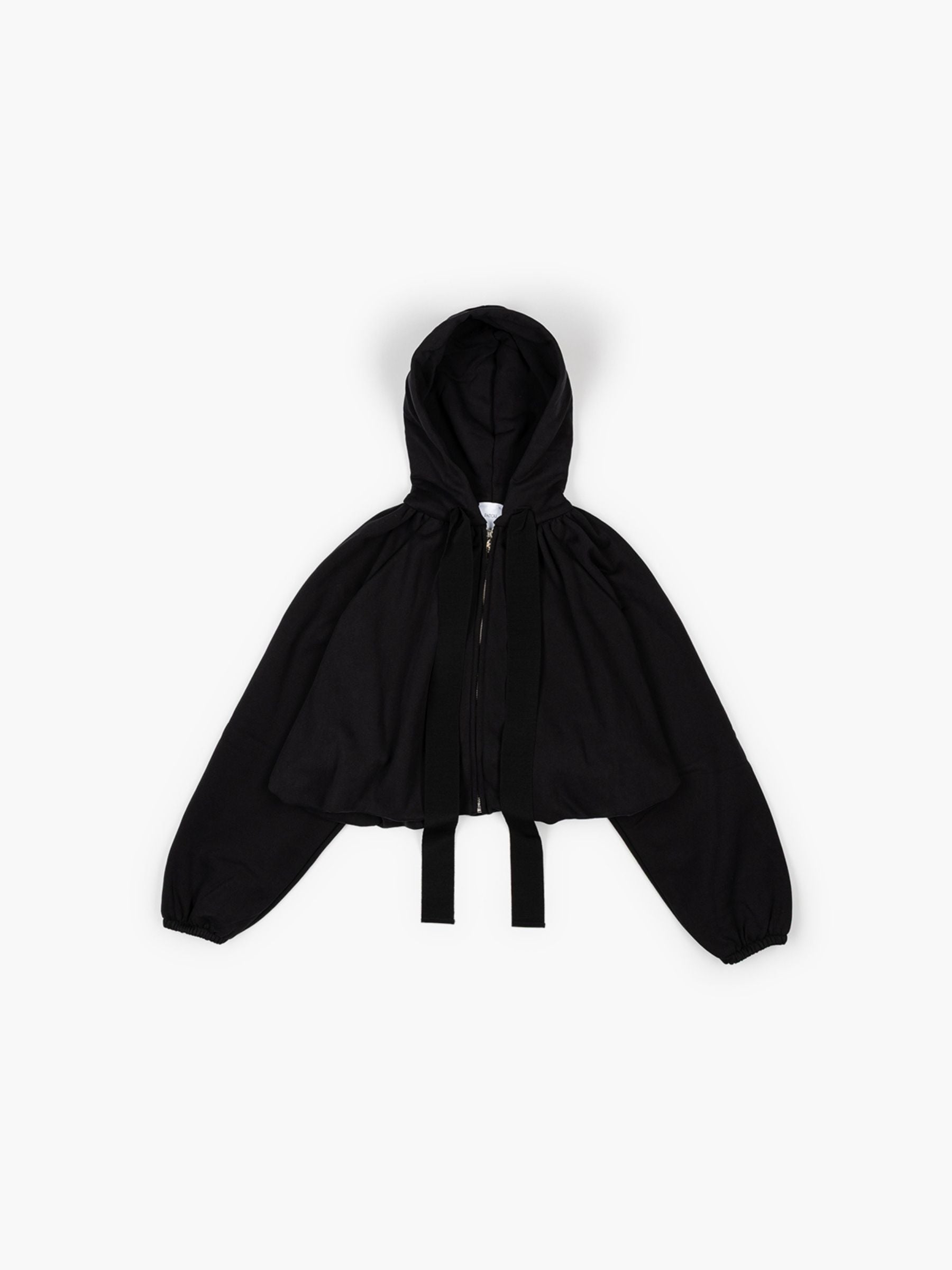 Patou Volume Zip Hoodie Black