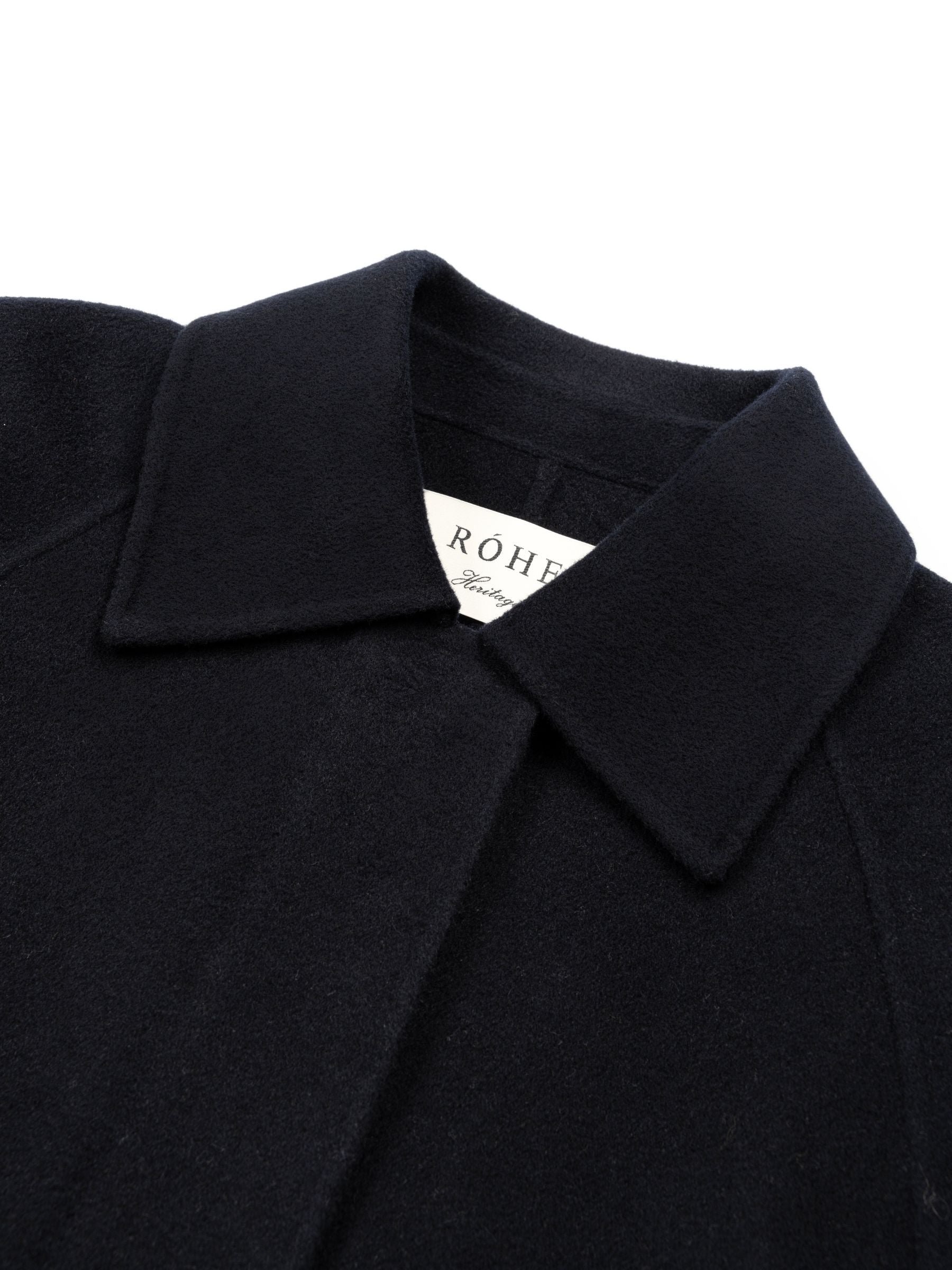 Rohe Double-Faced Wool Padded Coat Navy