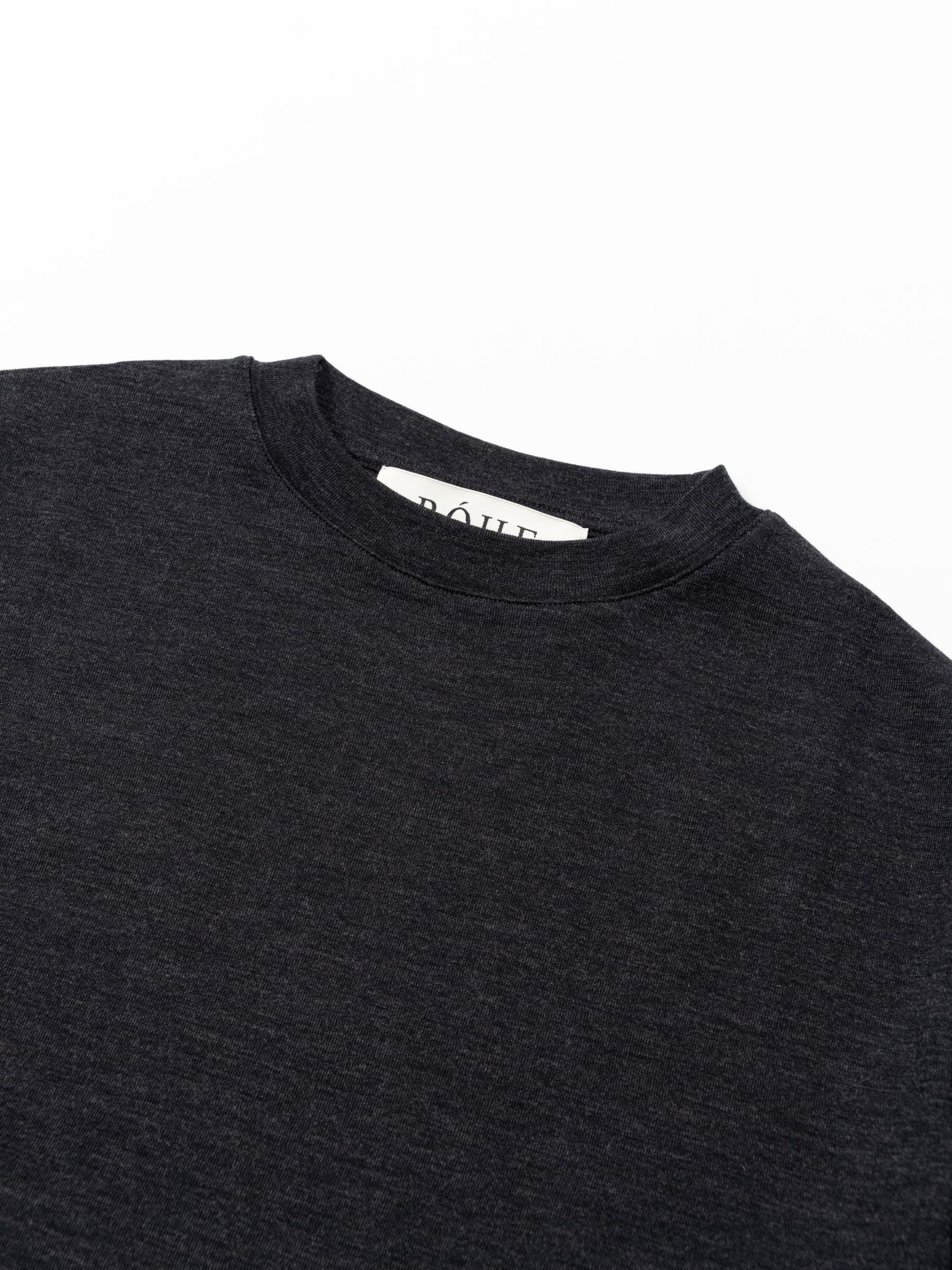 Rohe Oversized Soft Merino T-shirt Anthracite Melange